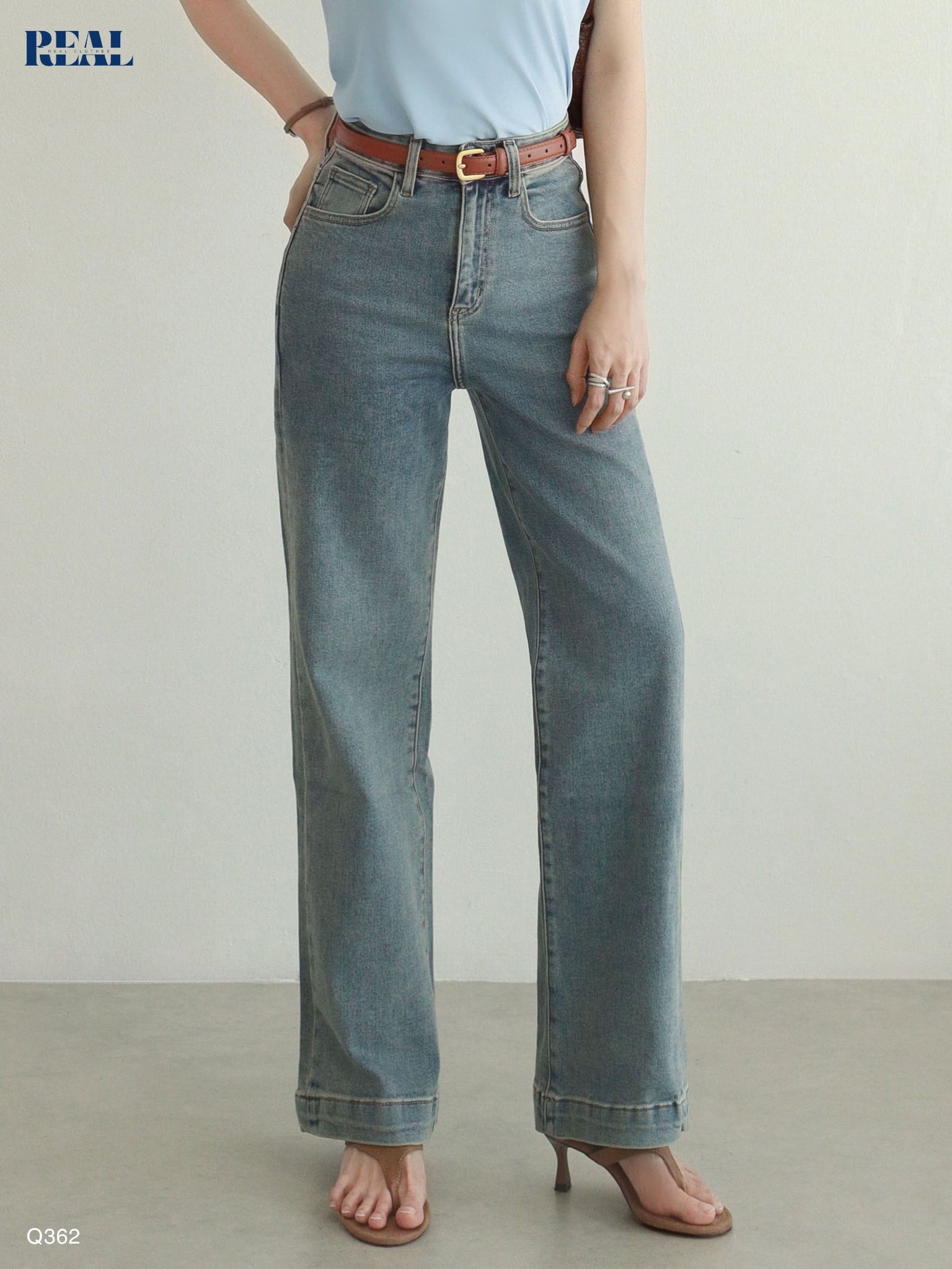  Quần Jeans ống đứng 