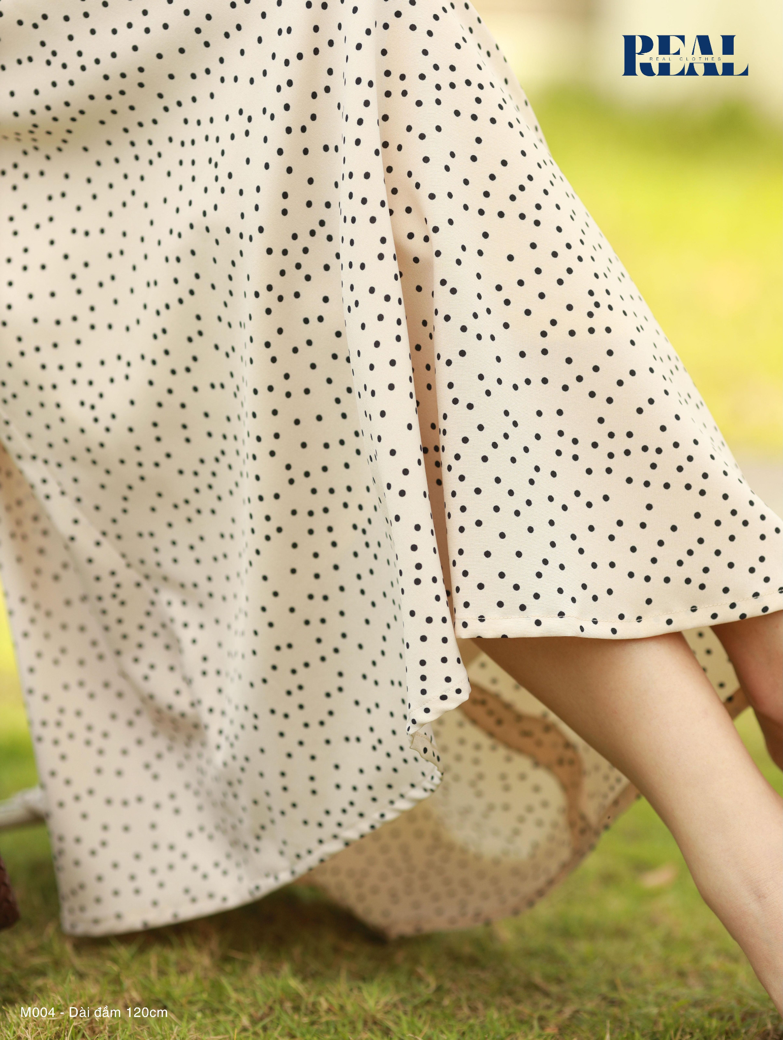 Maxi ruffle chấm bi