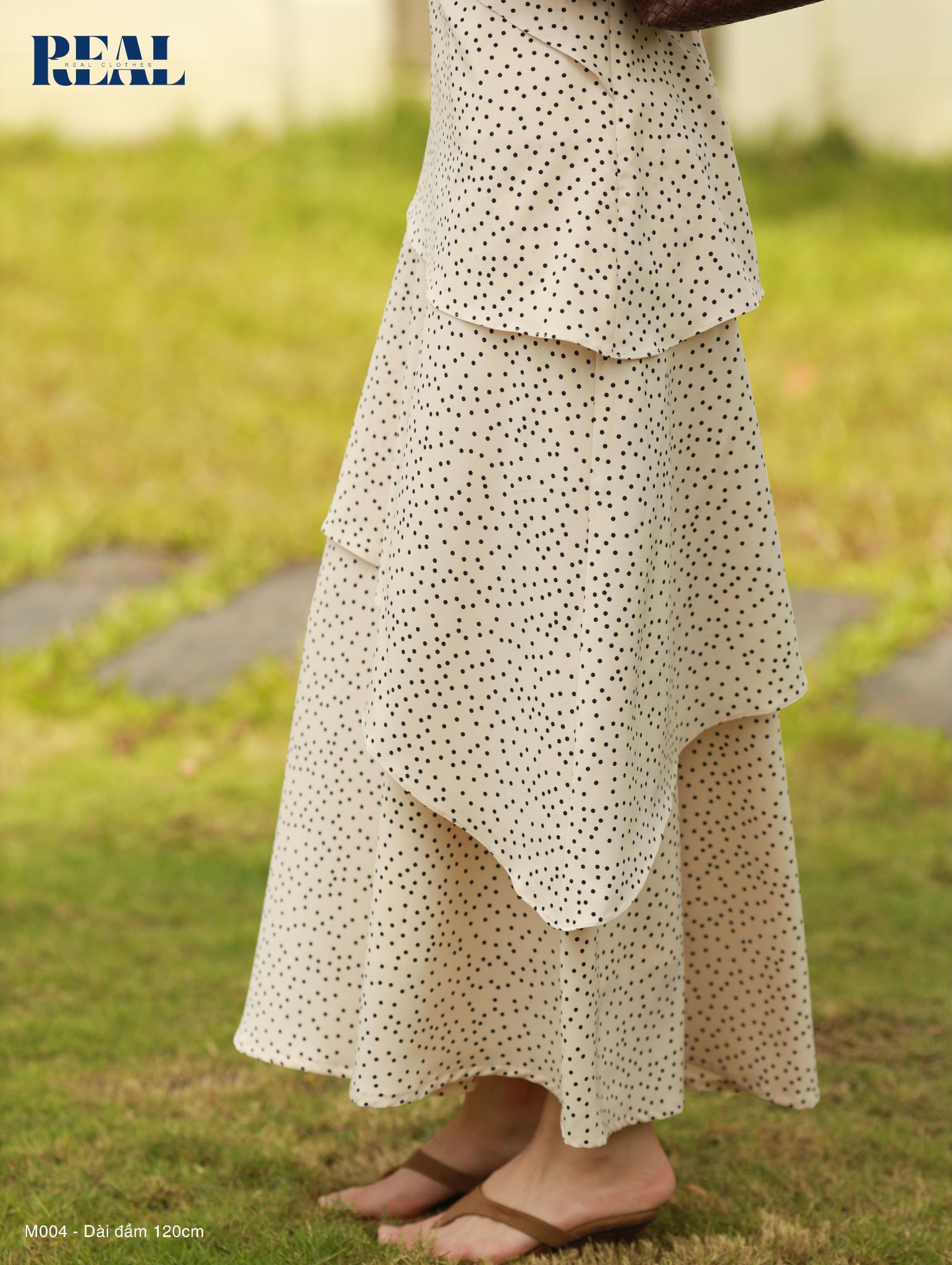 Maxi ruffle chấm bi