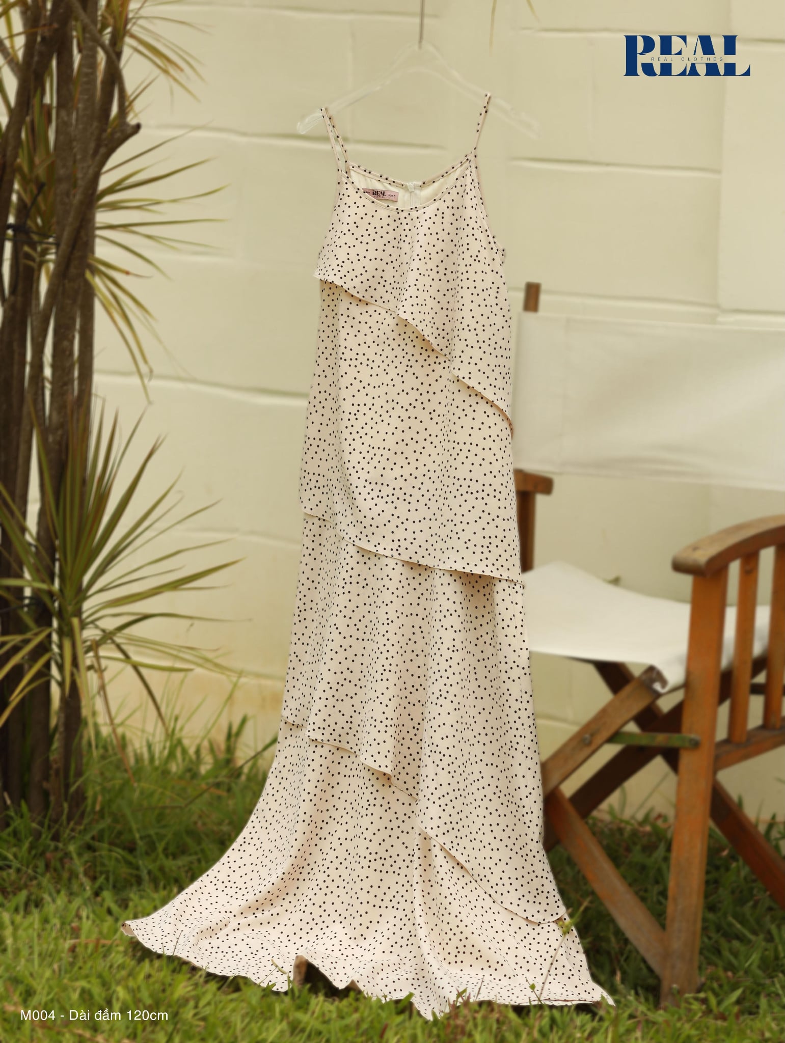 Maxi ruffle chấm bi