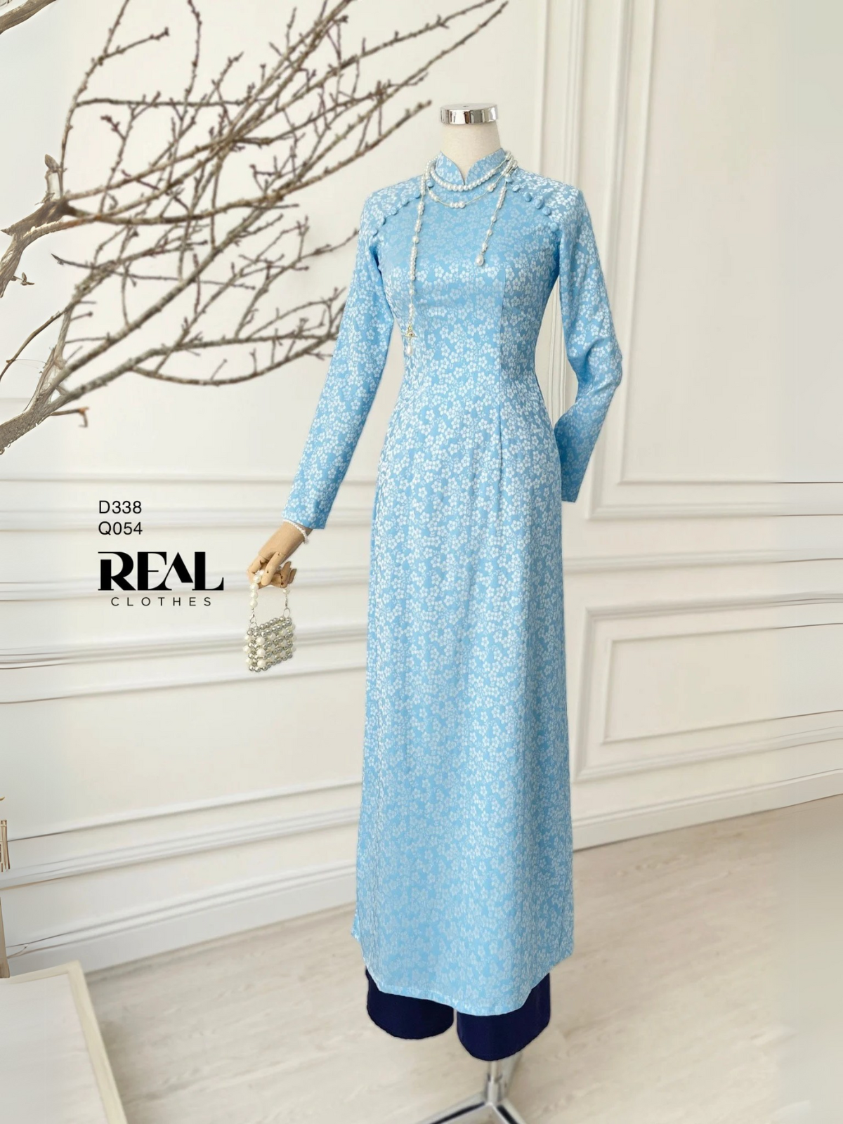 Áo dài truyền thống Nhã An tay dài