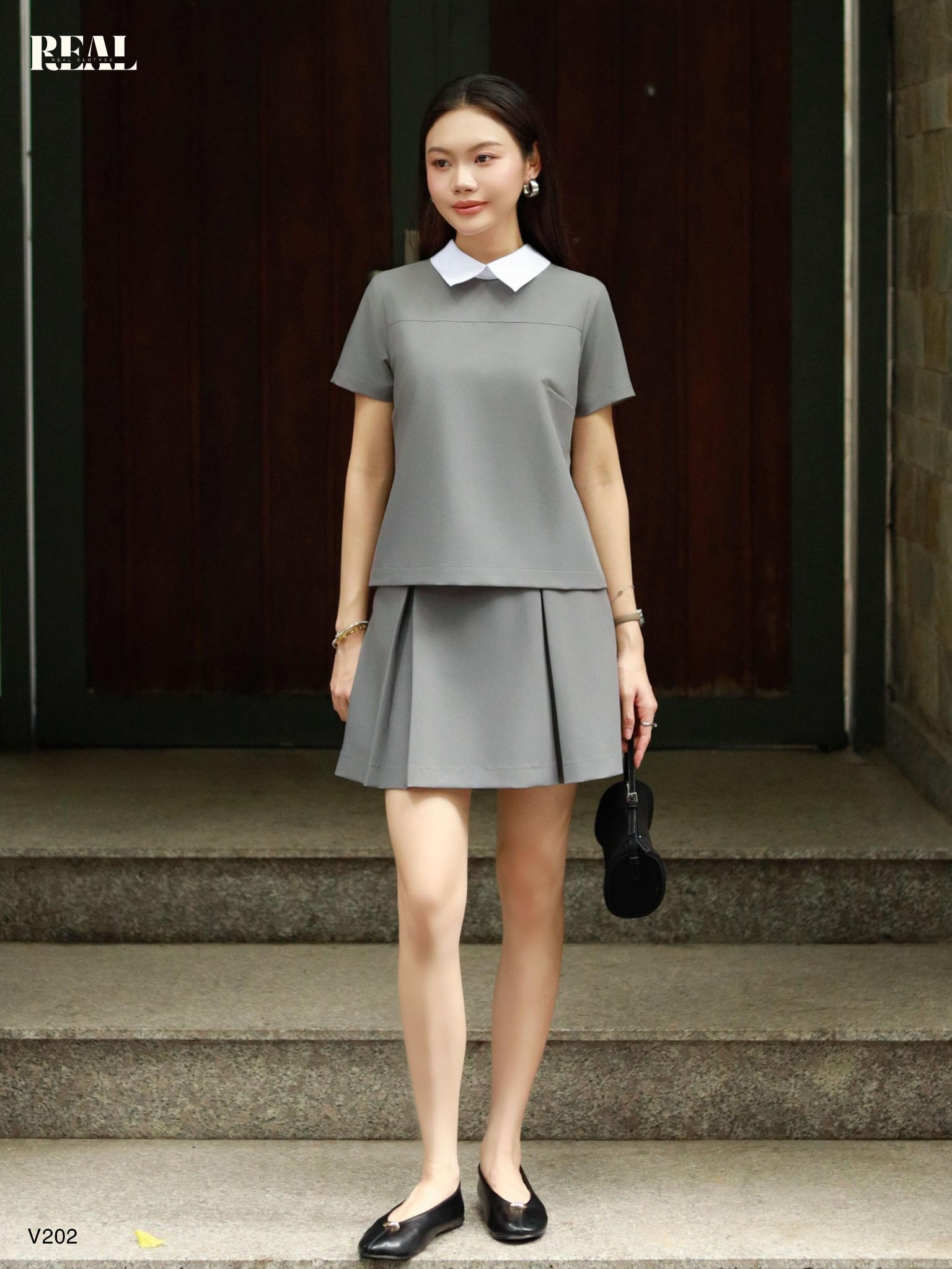 Váy xếp li dáng A ngắn