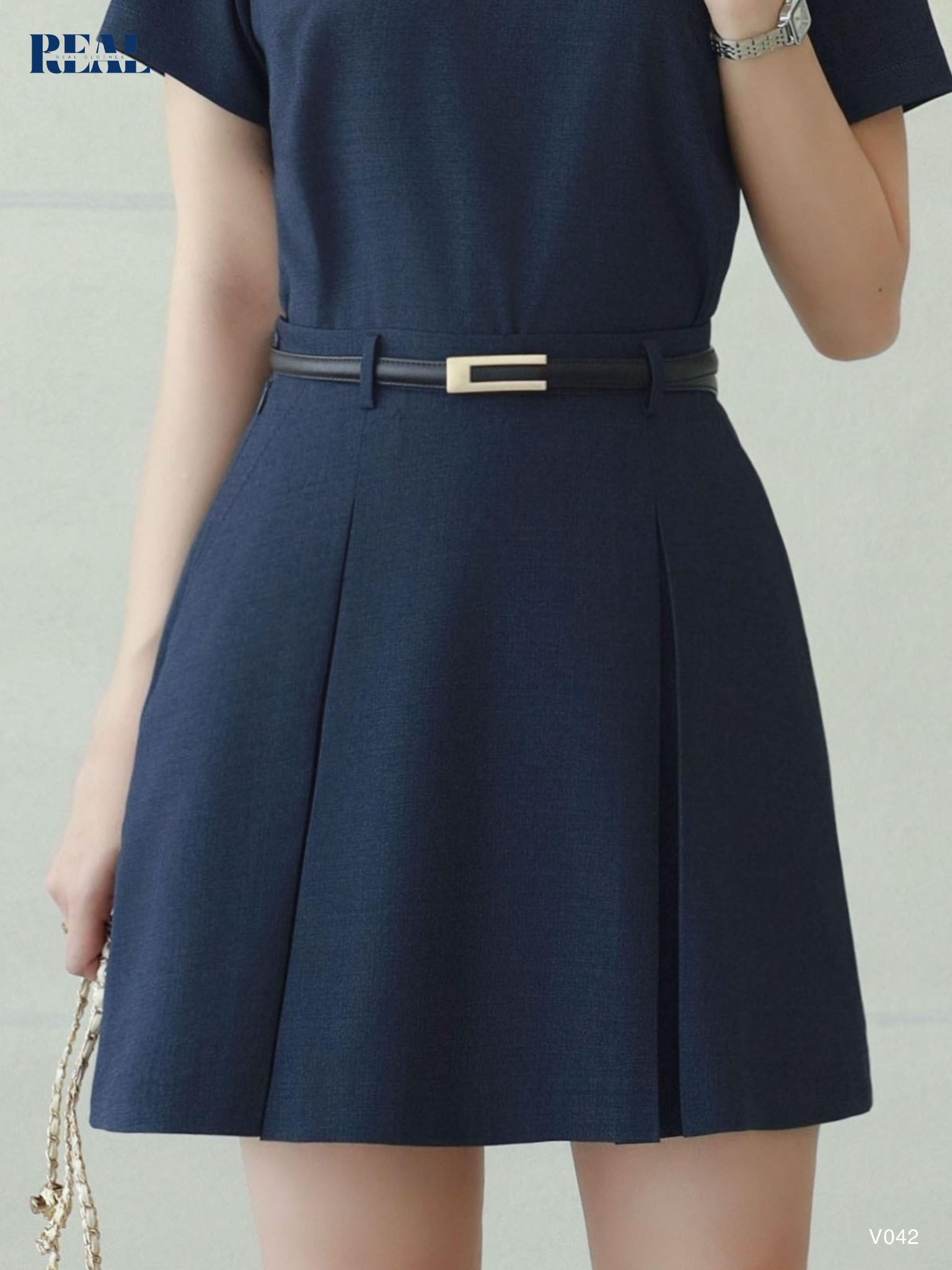 Váy xếp li dáng A ngắn