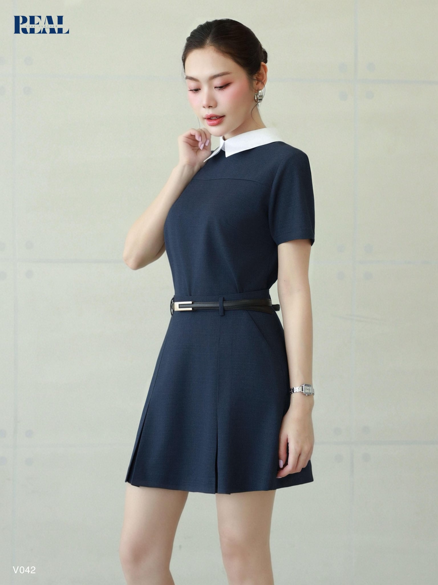 Váy xếp li dáng A ngắn