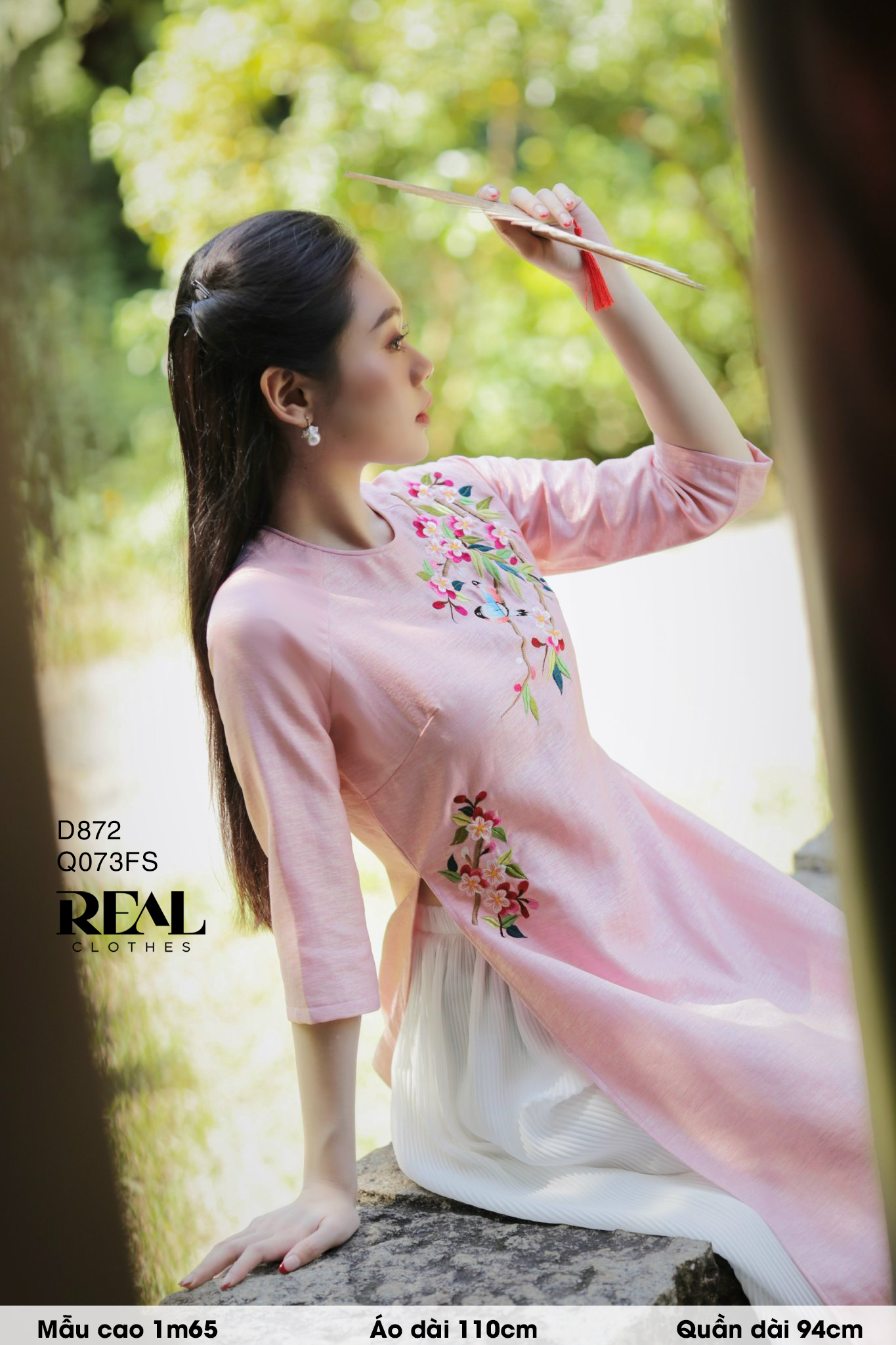 Áo dài cách tân thêu - size XS