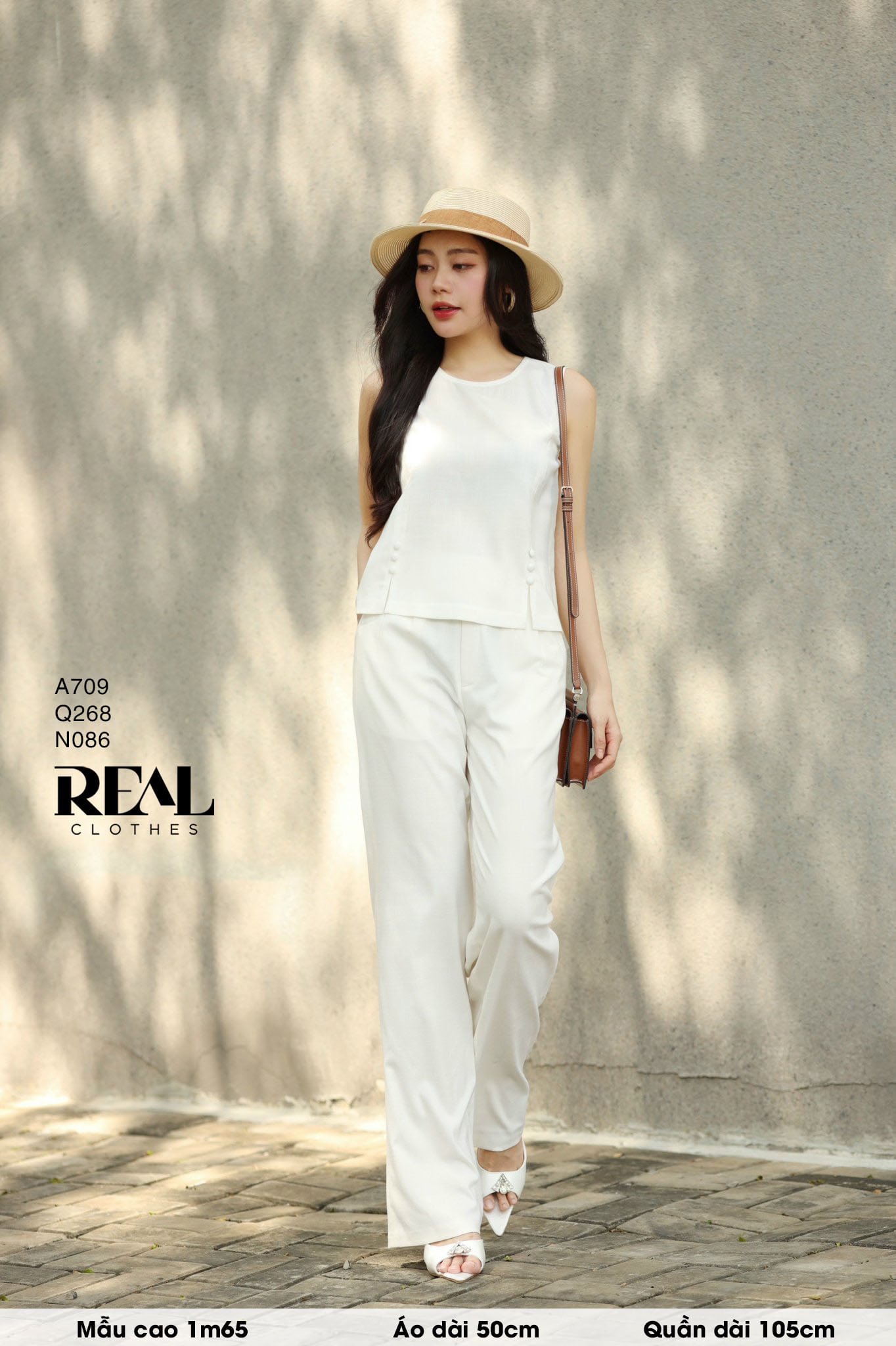 Quần suông Tokyo nút