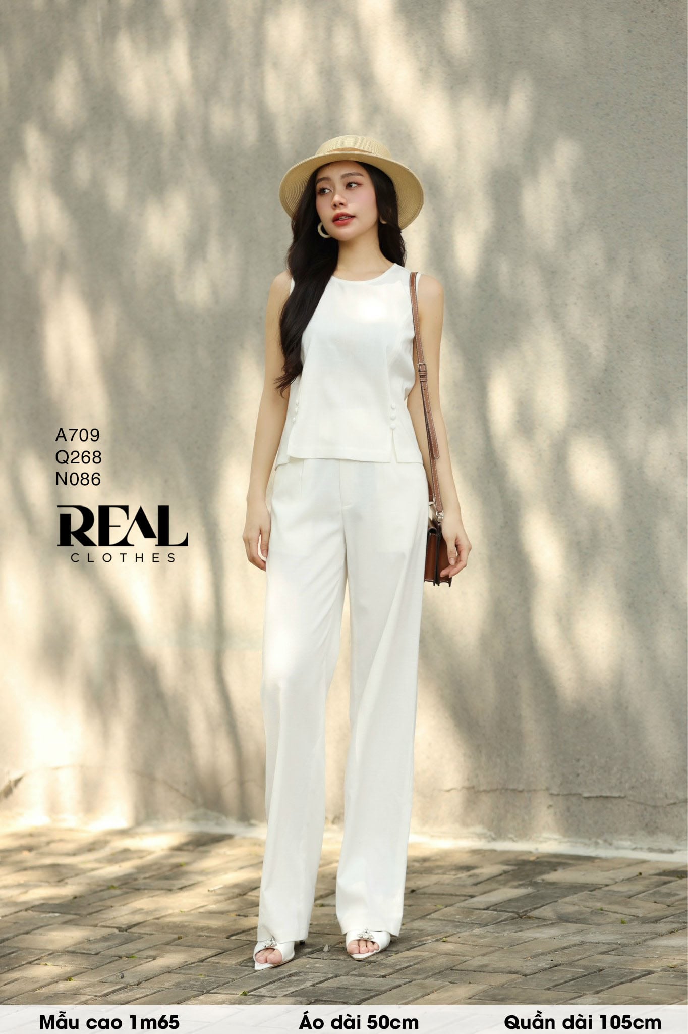 Quần suông Tokyo nút