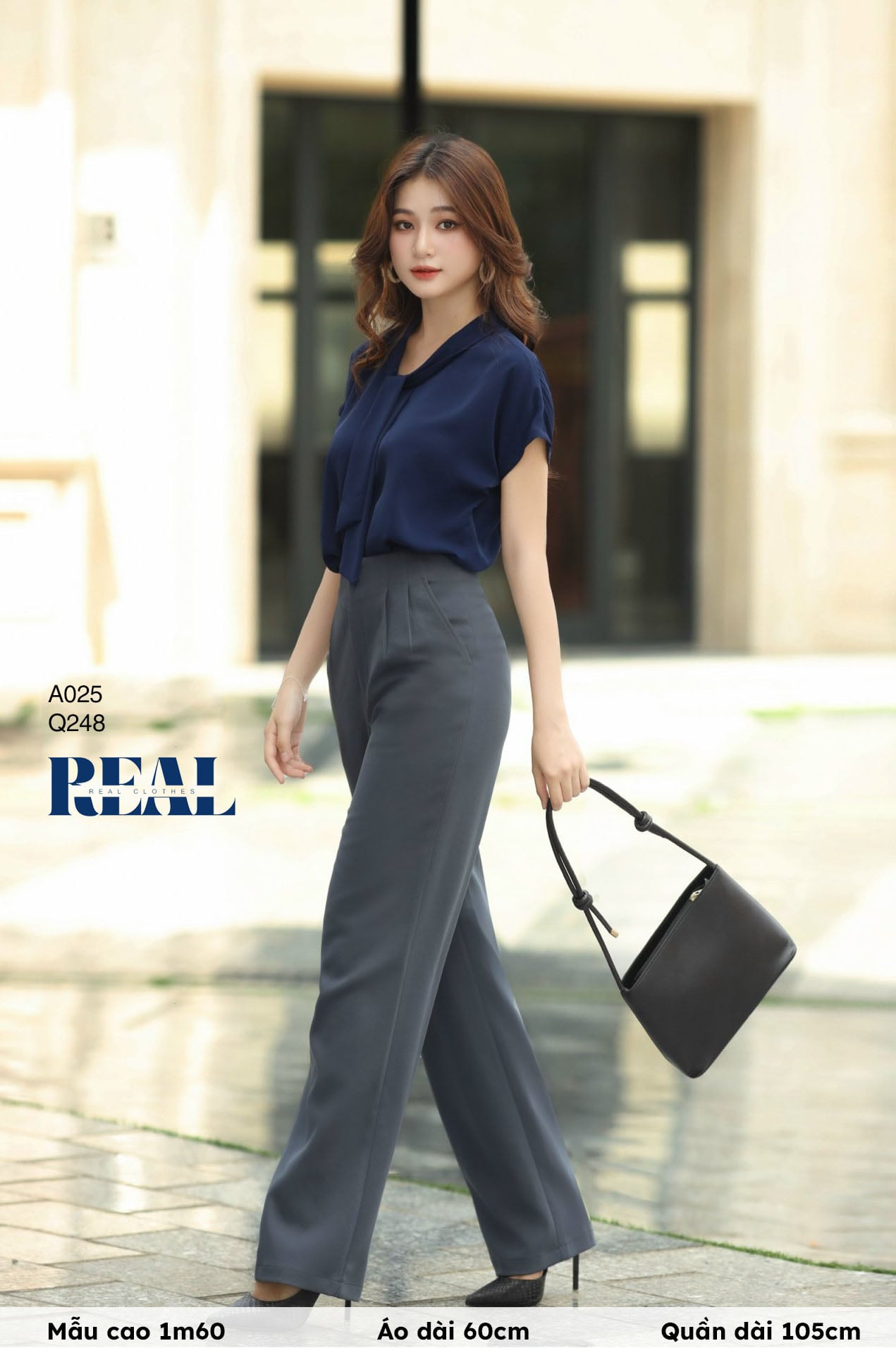 Quần suông Tokyo nút