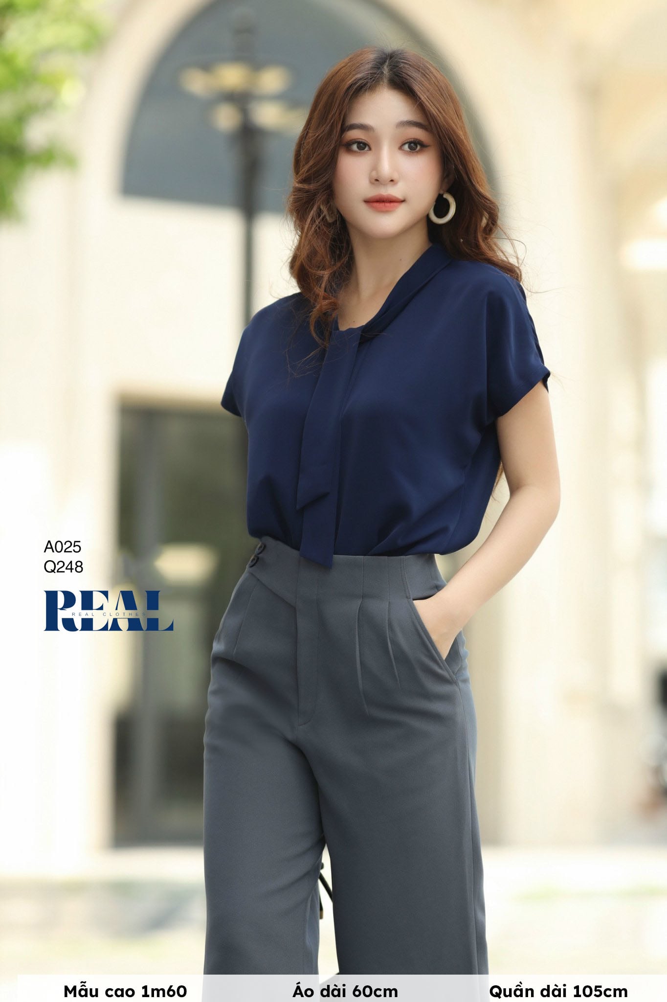 Quần suông Tokyo nút