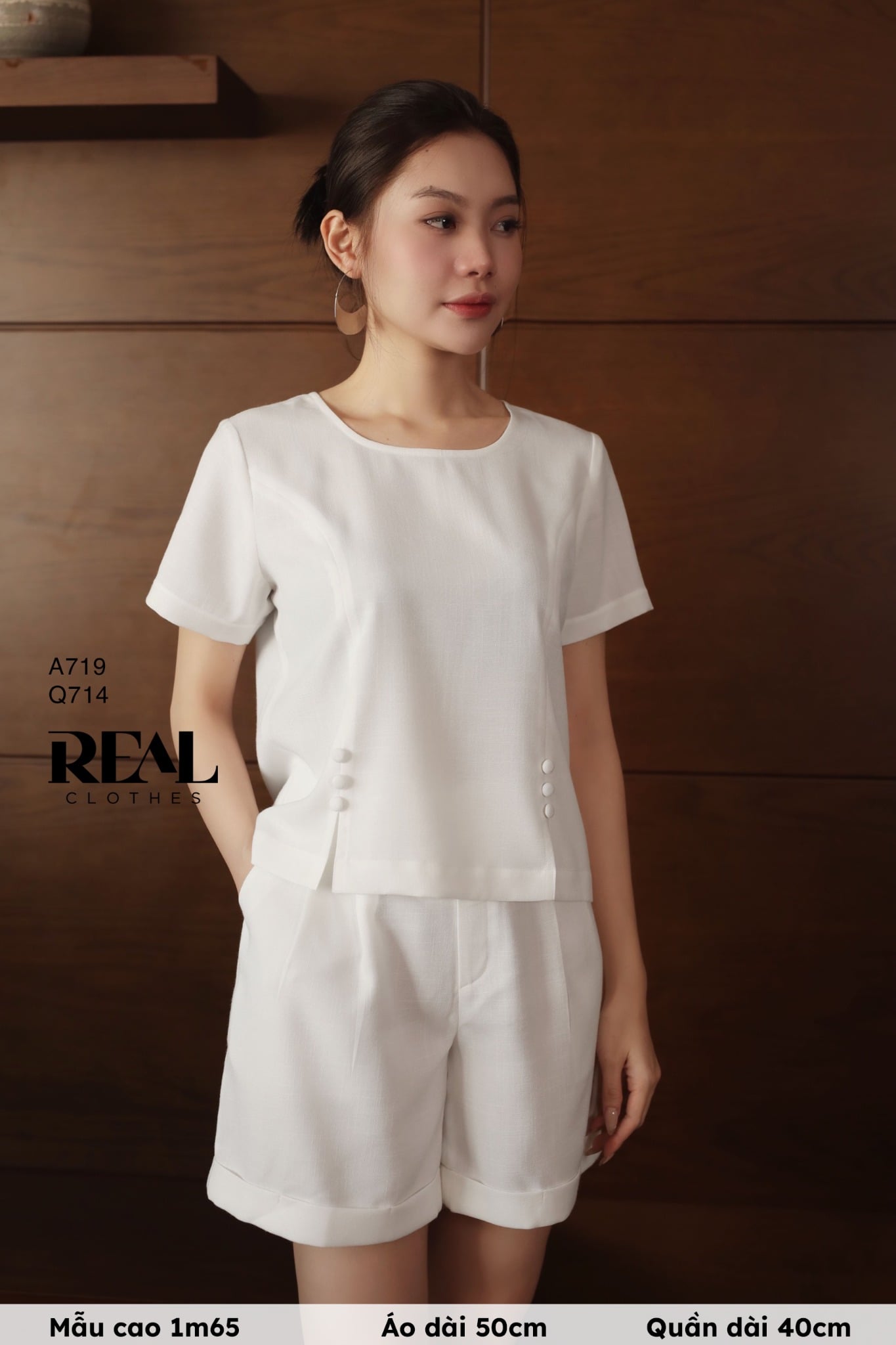 Quần short lưng thun linen SALE