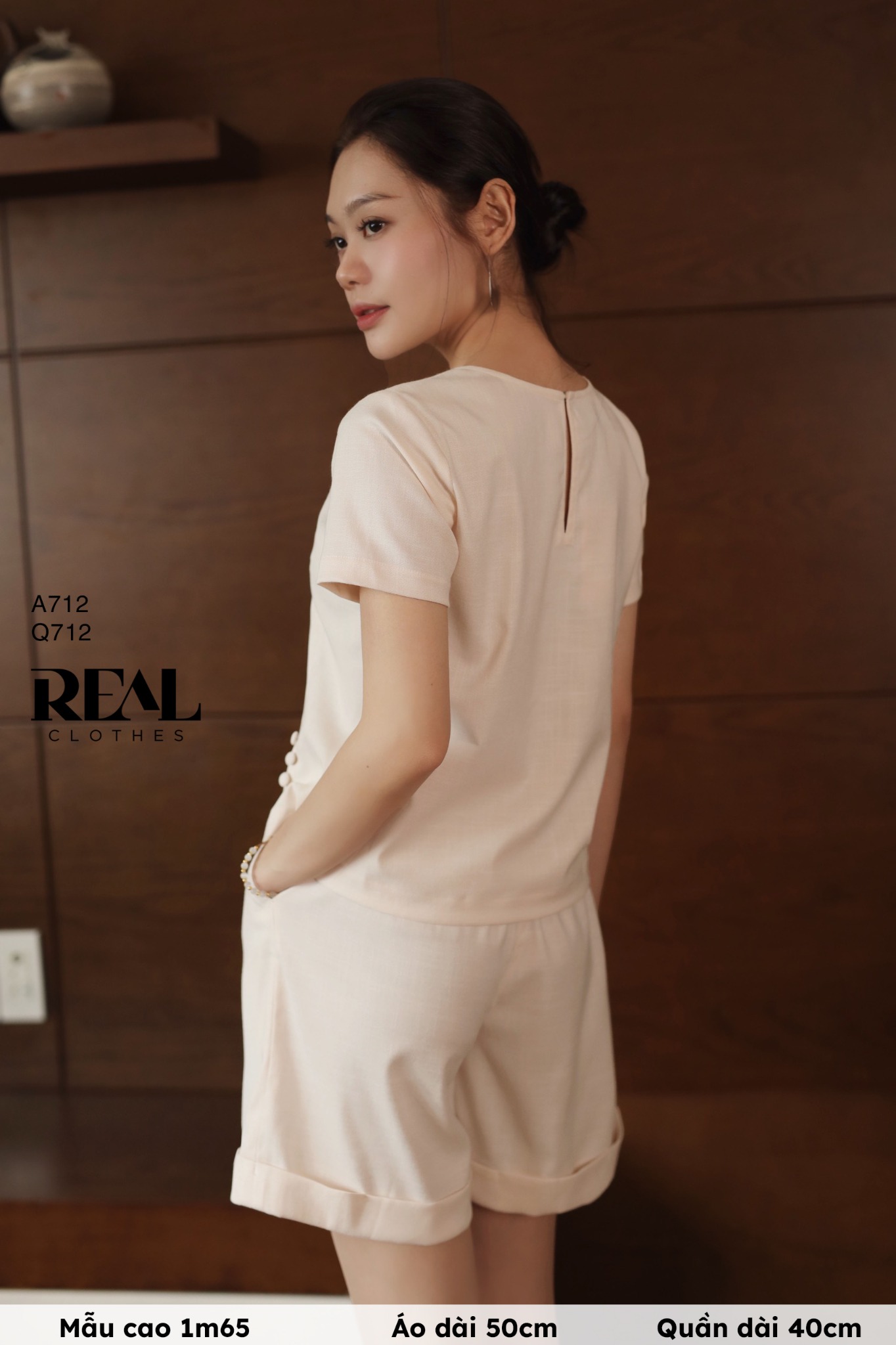 Quần short lưng thun linen SALE