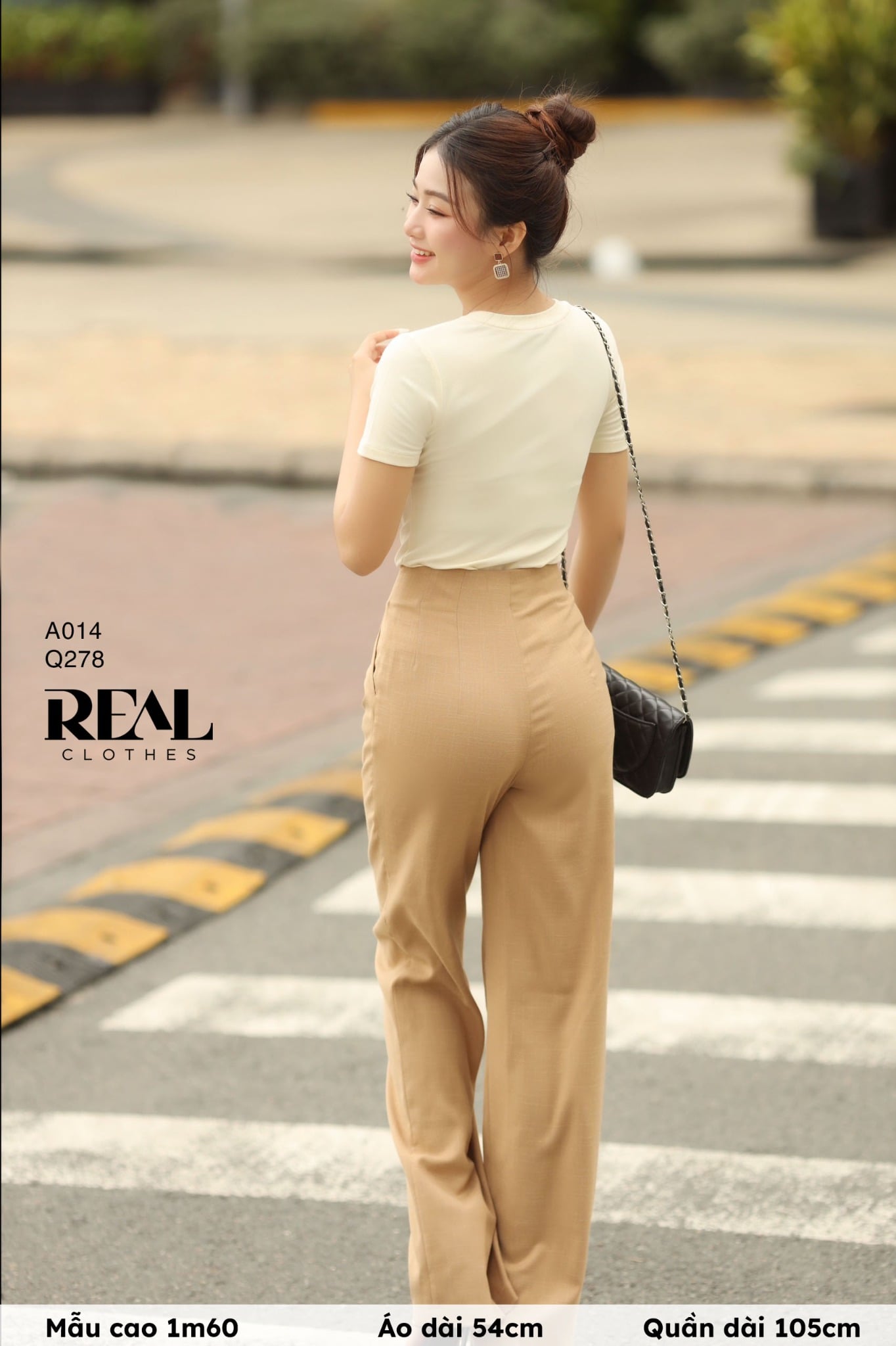 Quần suông Tokyo nút