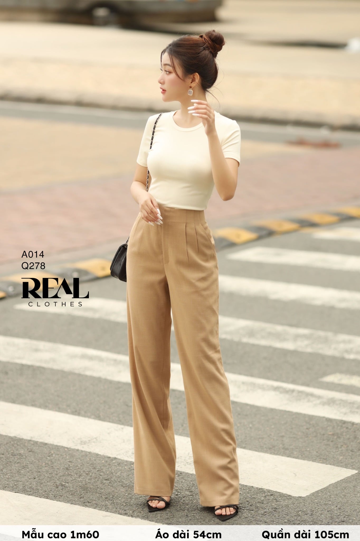 Quần suông Tokyo nút