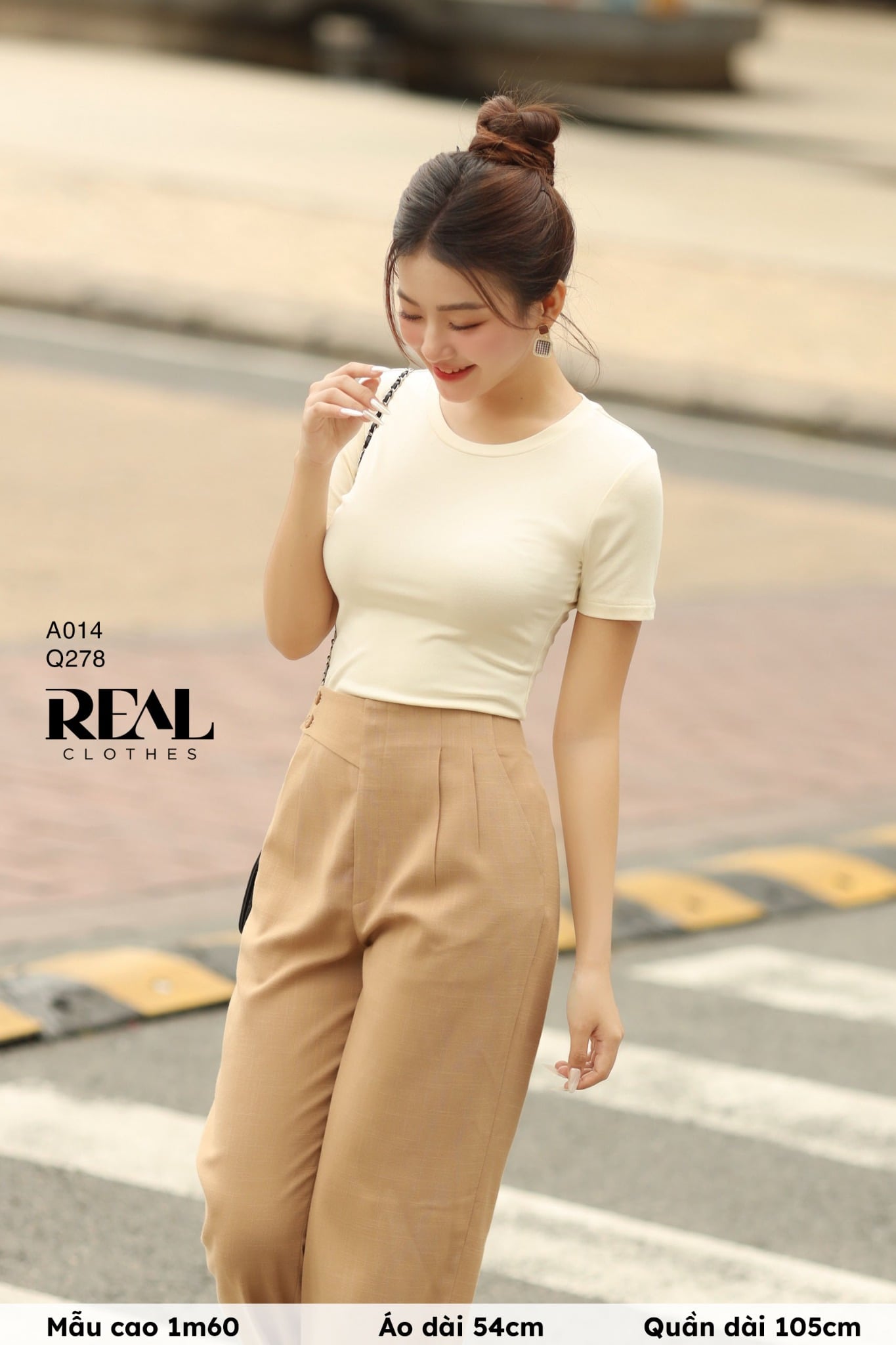 Quần suông Tokyo nút