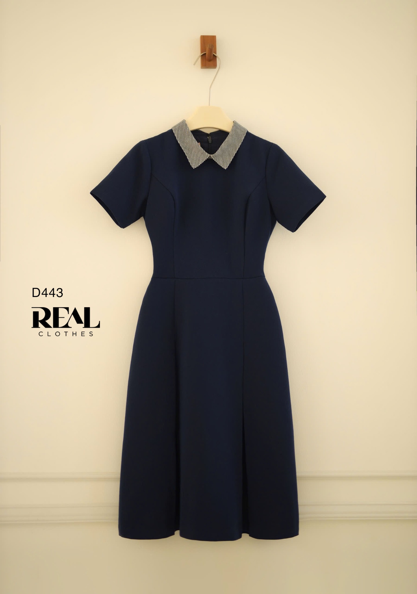 Đầm 2 xếp cổ sơ mi