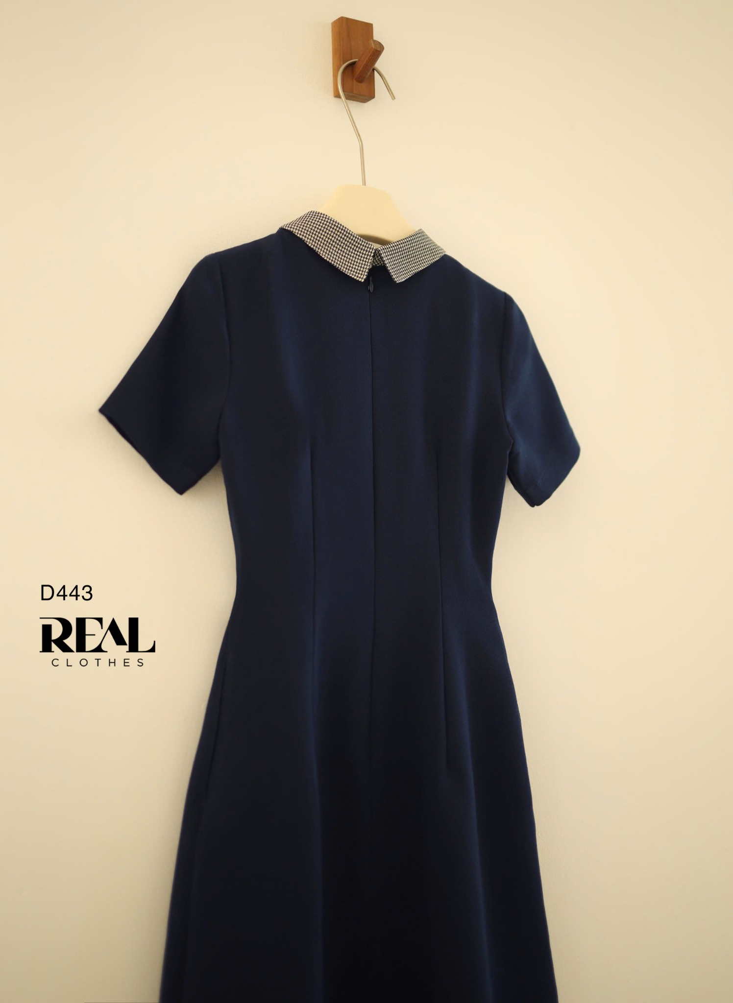 Đầm 2 xếp cổ sơ mi