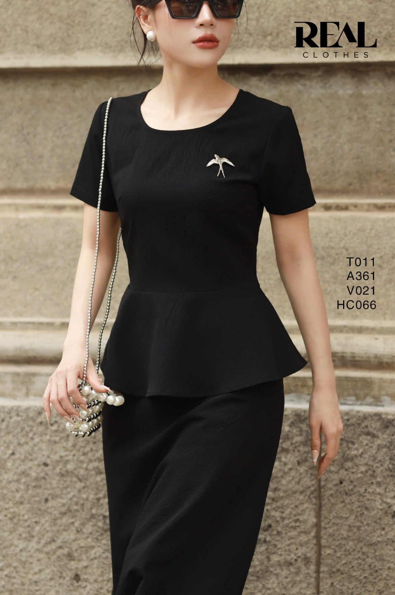 Áo peplum tay đủ SALE