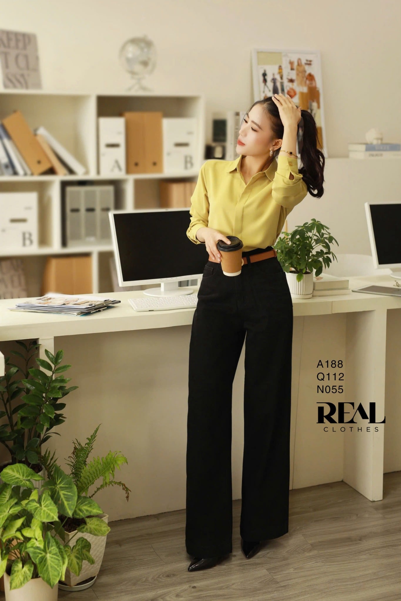 Quần Jeans suông đen SALE