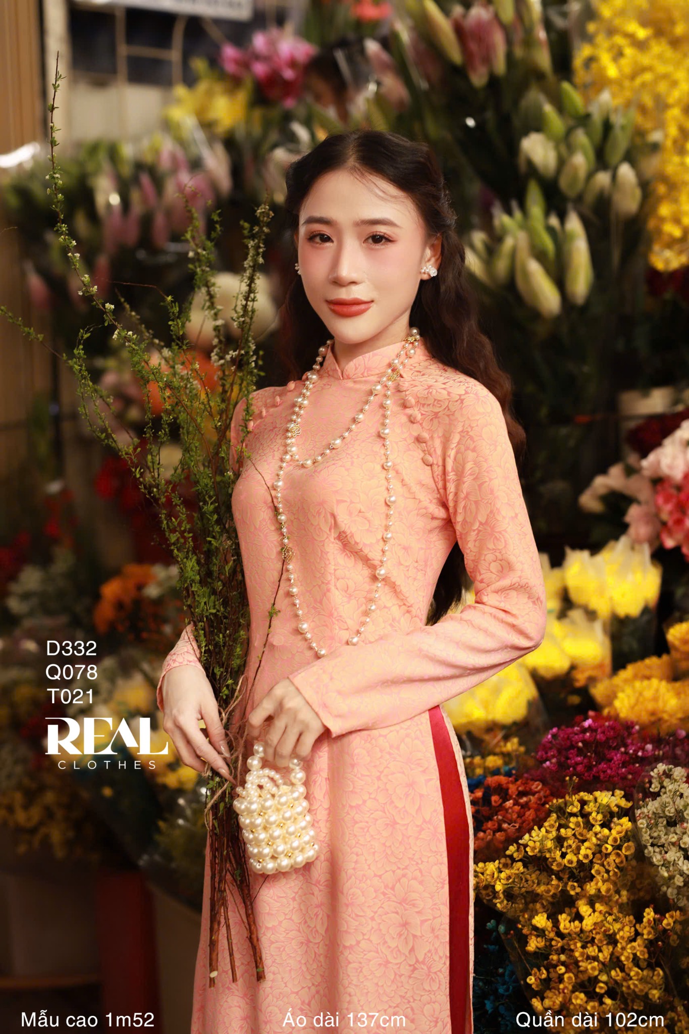 Áo dài truyền thống Nhã An tay dài