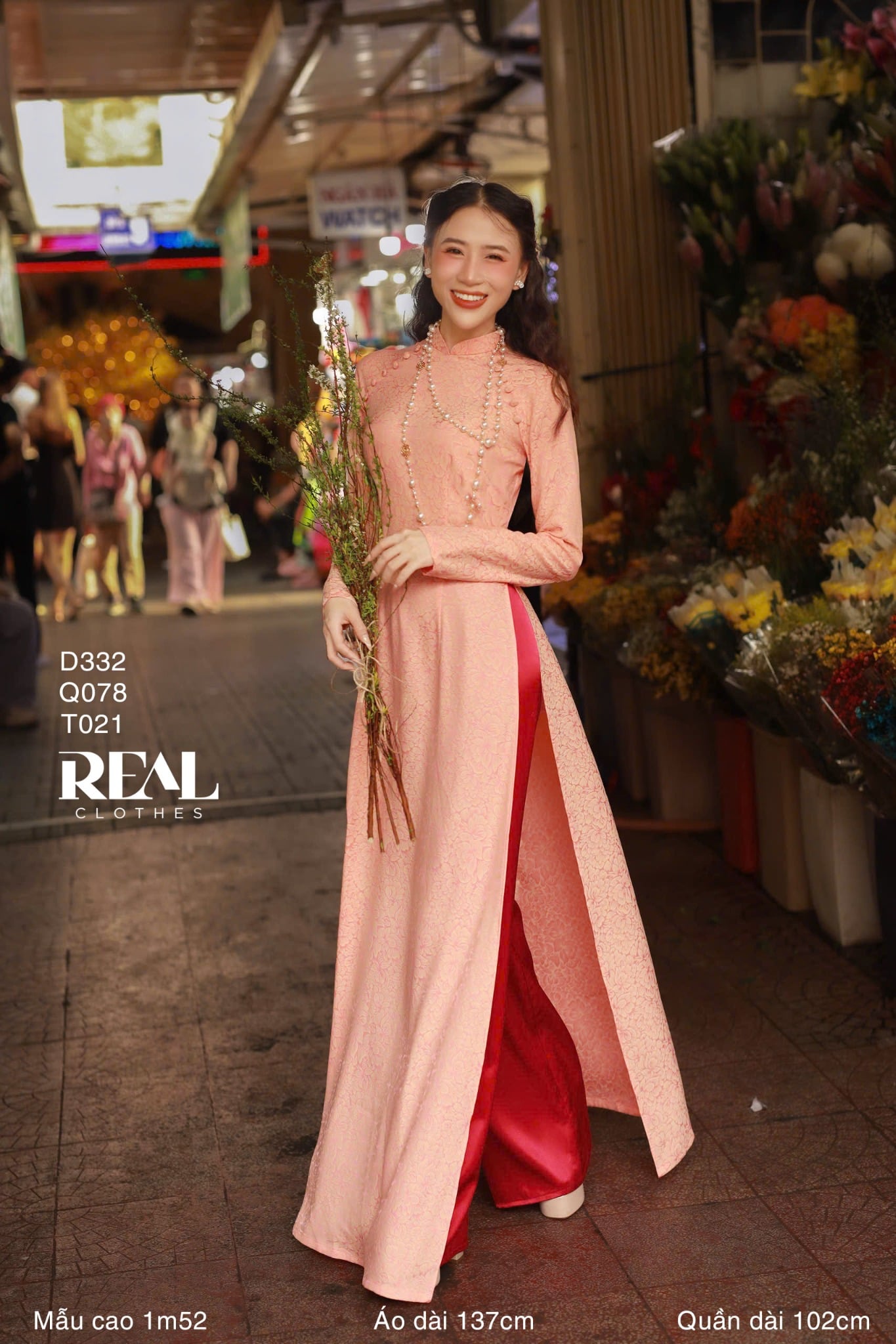 Áo dài truyền thống Nhã An tay dài