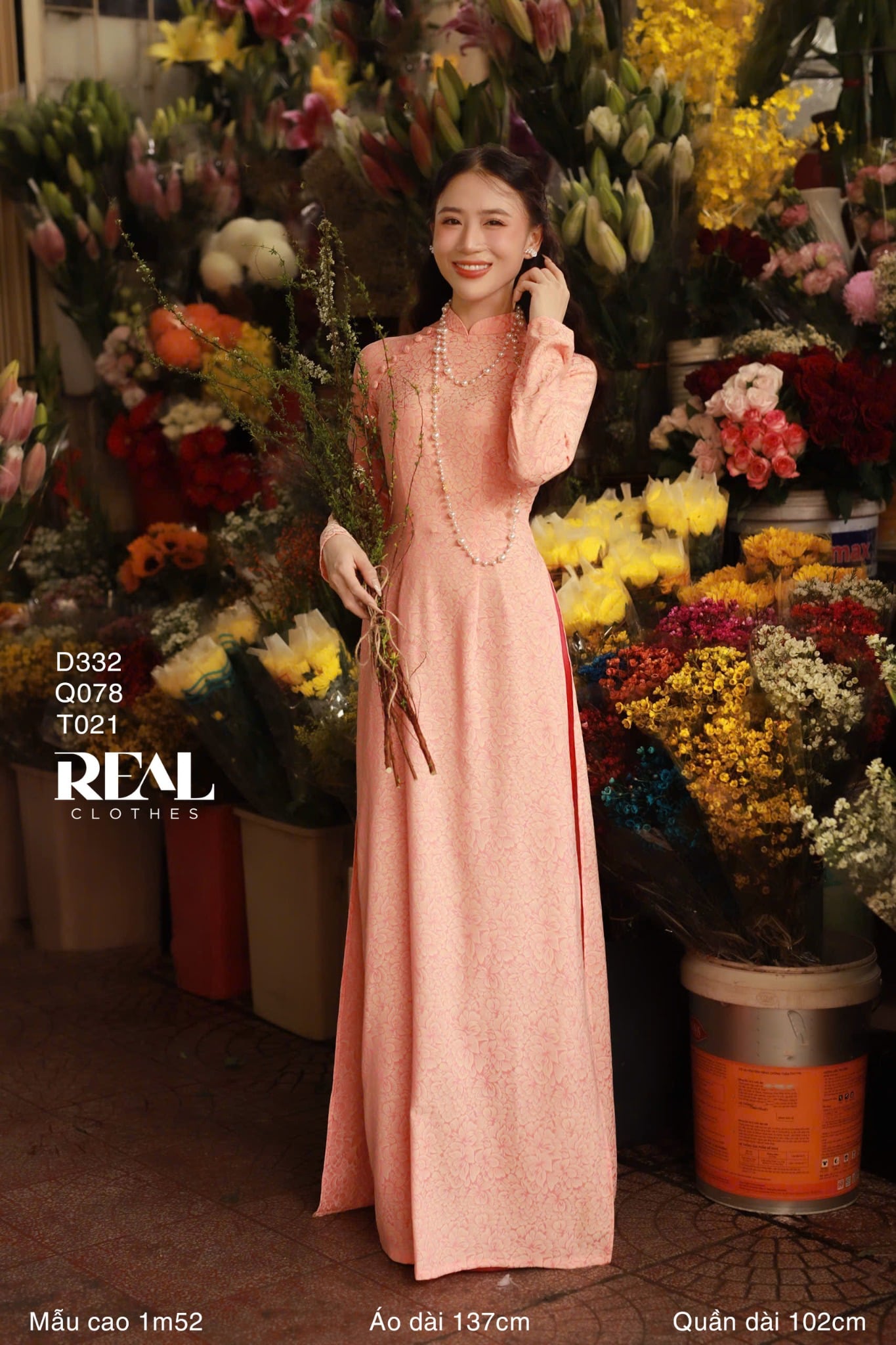 Áo dài truyền thống Nhã An tay dài