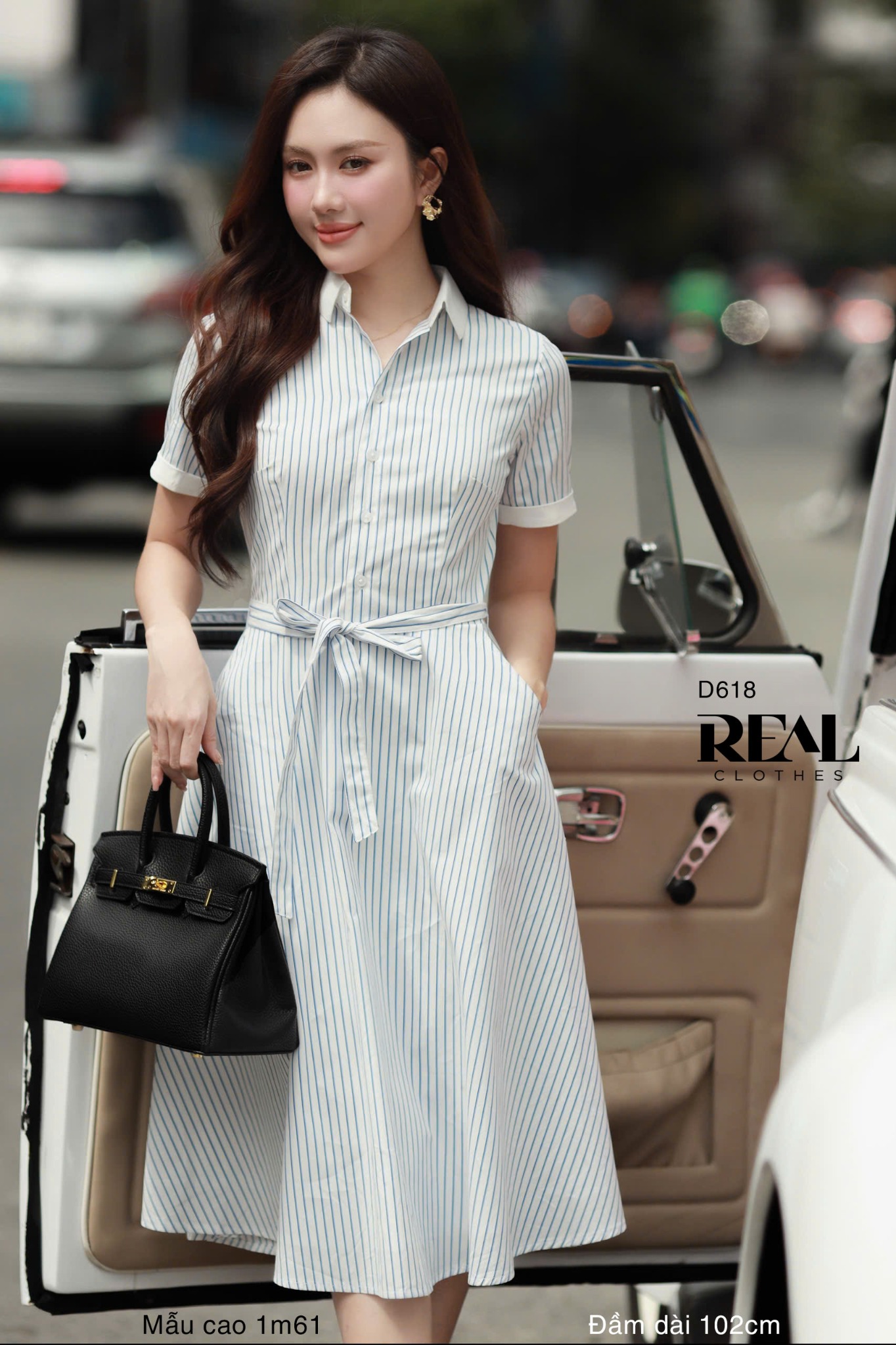 Đầm sơ mi xòe SALE