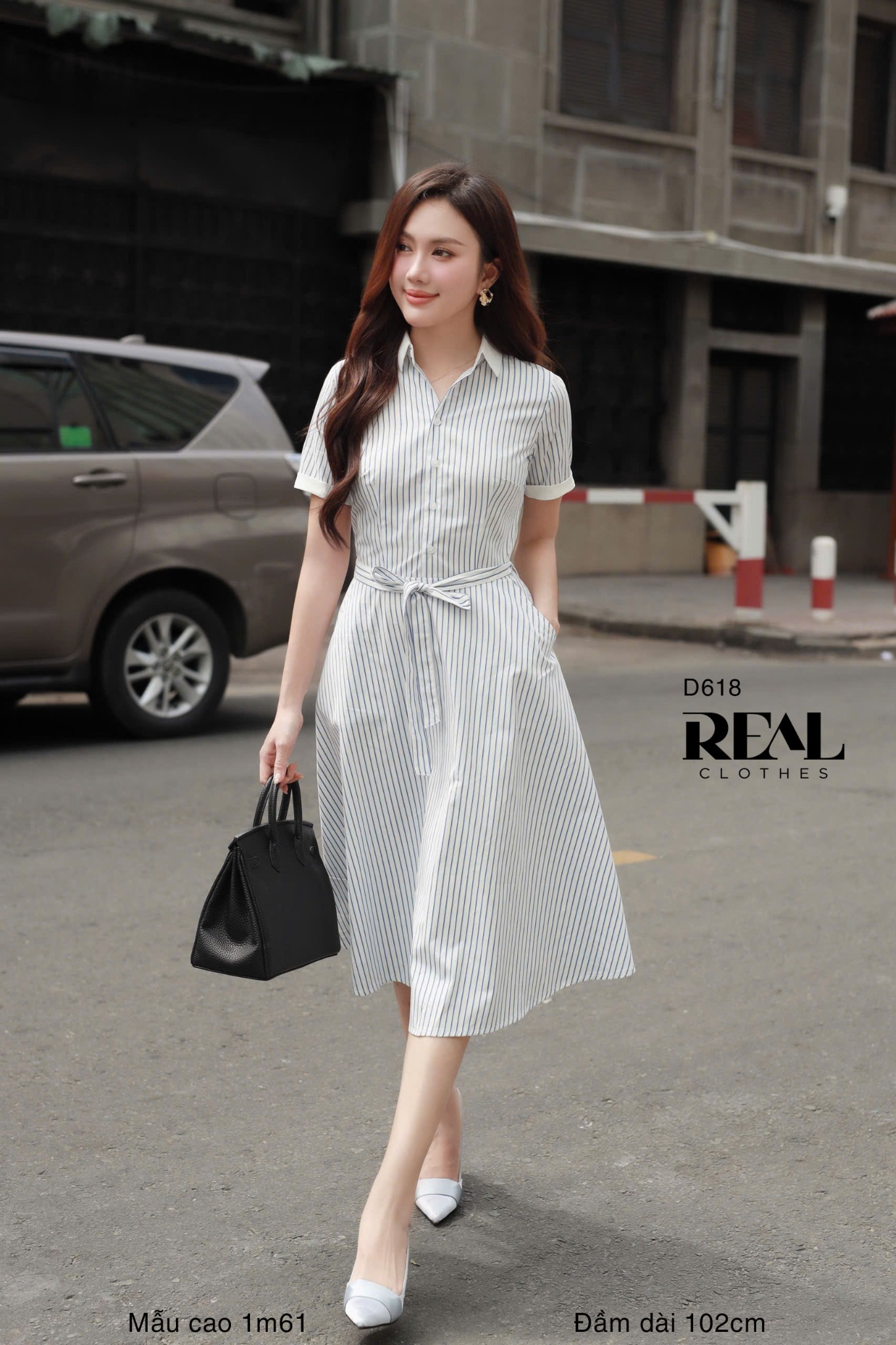 Đầm sơ mi xòe SALE