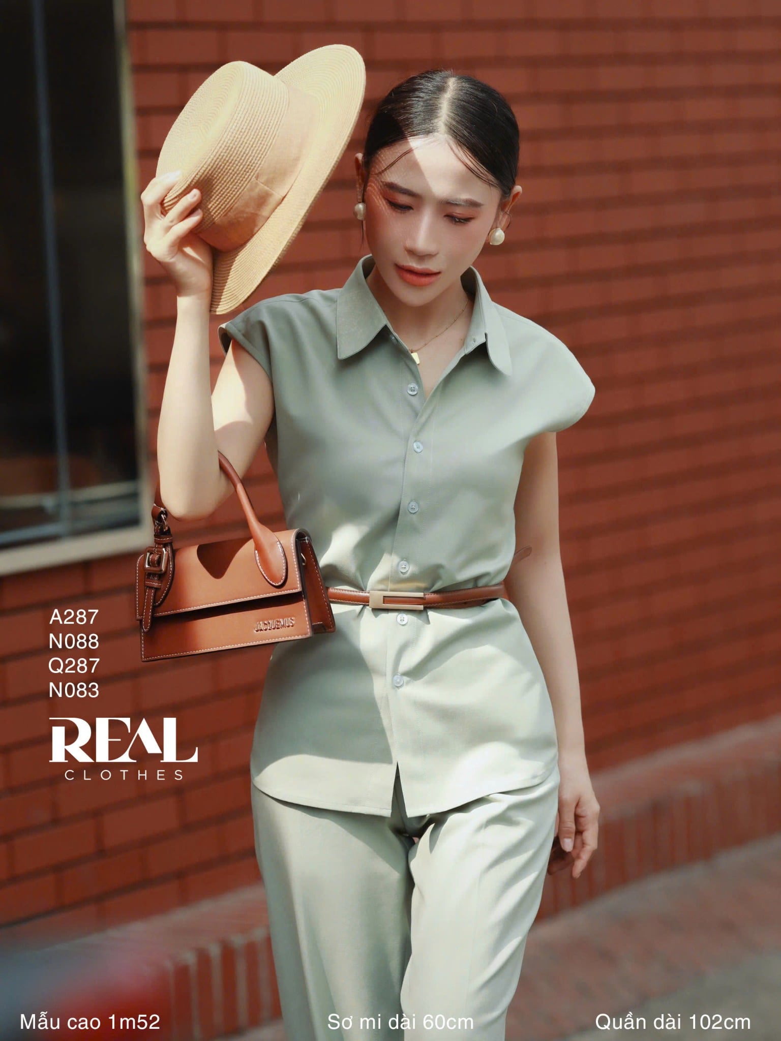 Sơ mi tay liền xanh đậu SALE