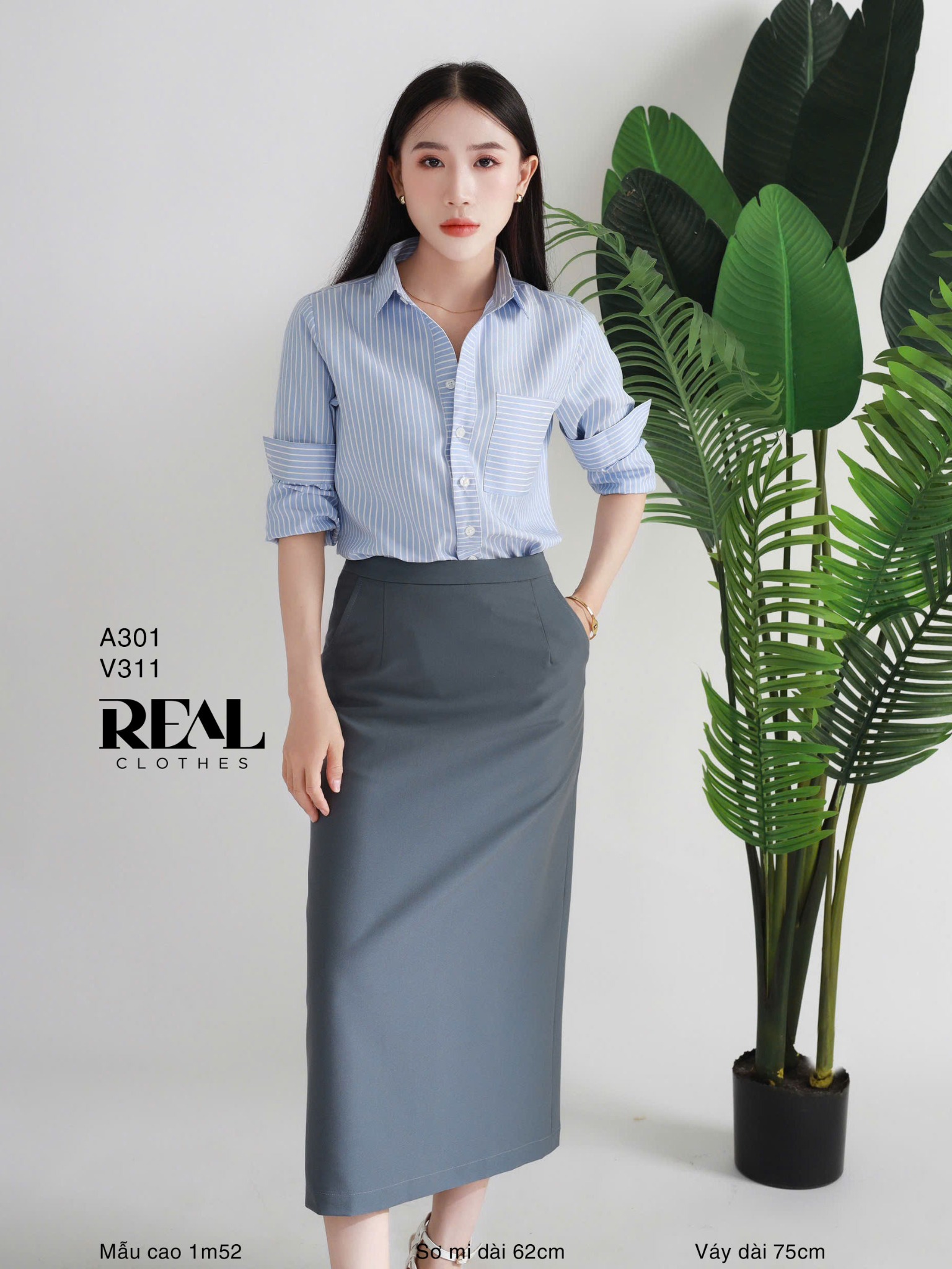 Sơ mi túi sọc