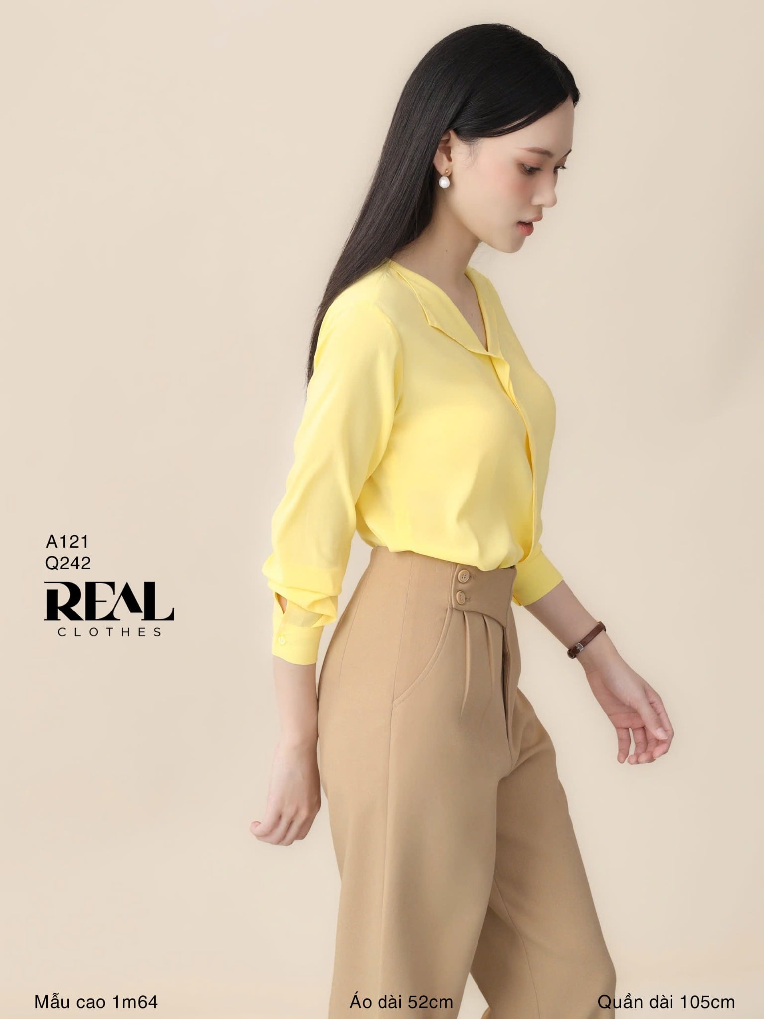 Quần suông Tokyo nút