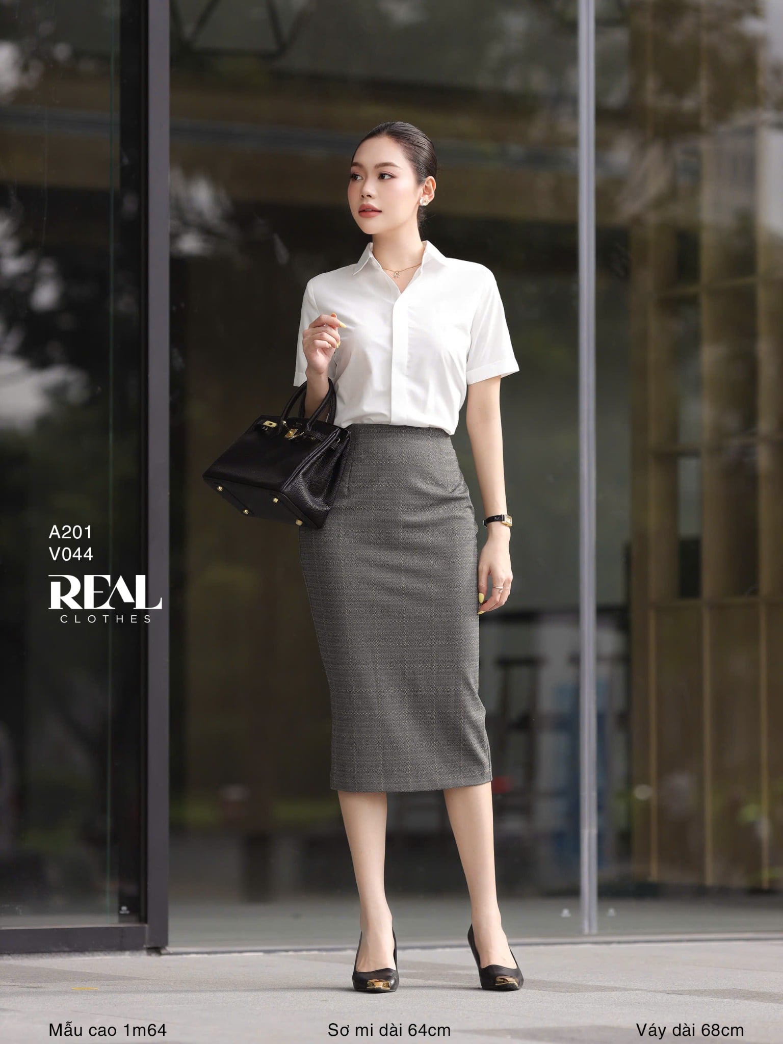 Sơ mi lụa sồi tay đủ