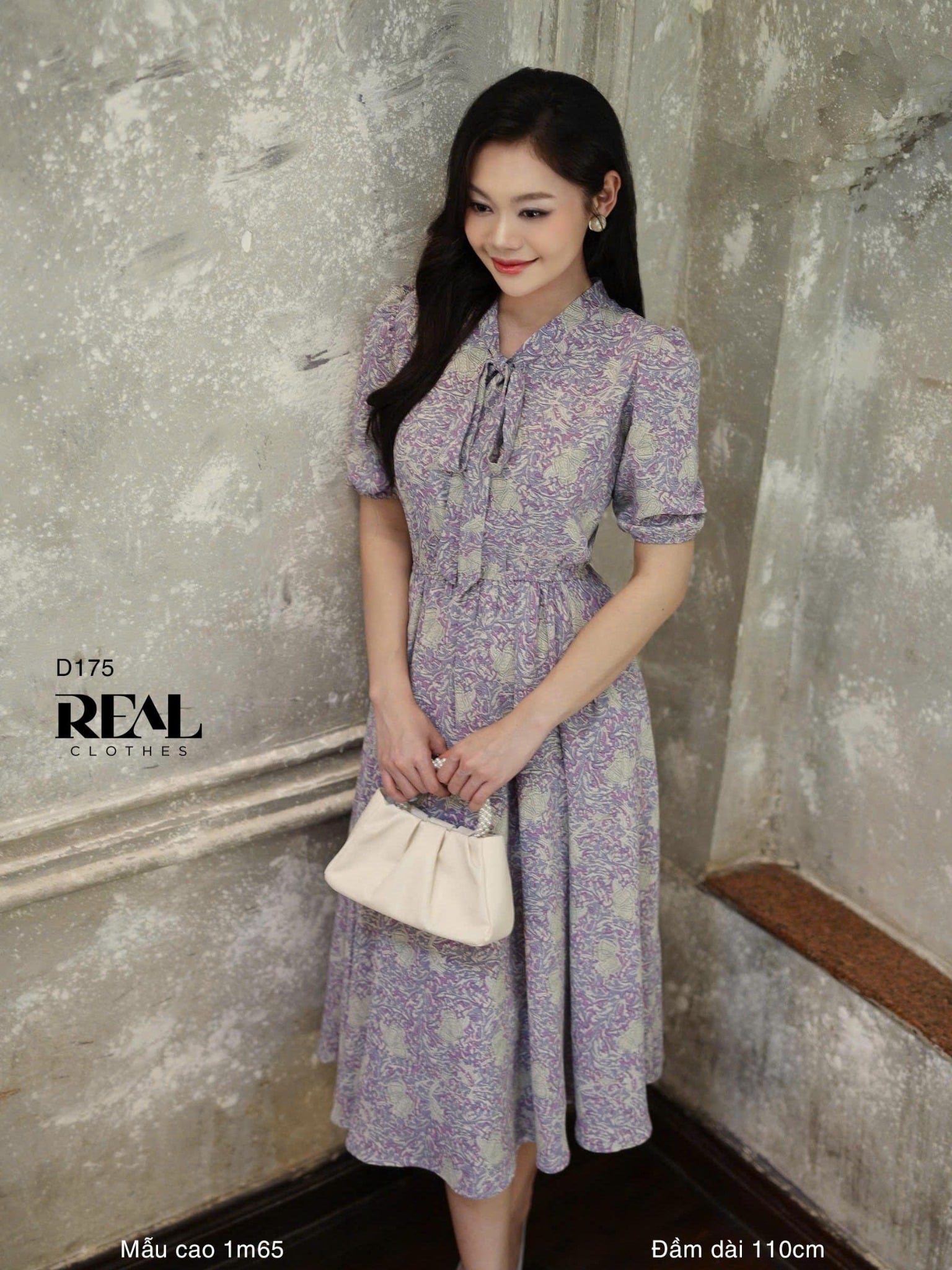 Đầm Emily hoa tím SALE