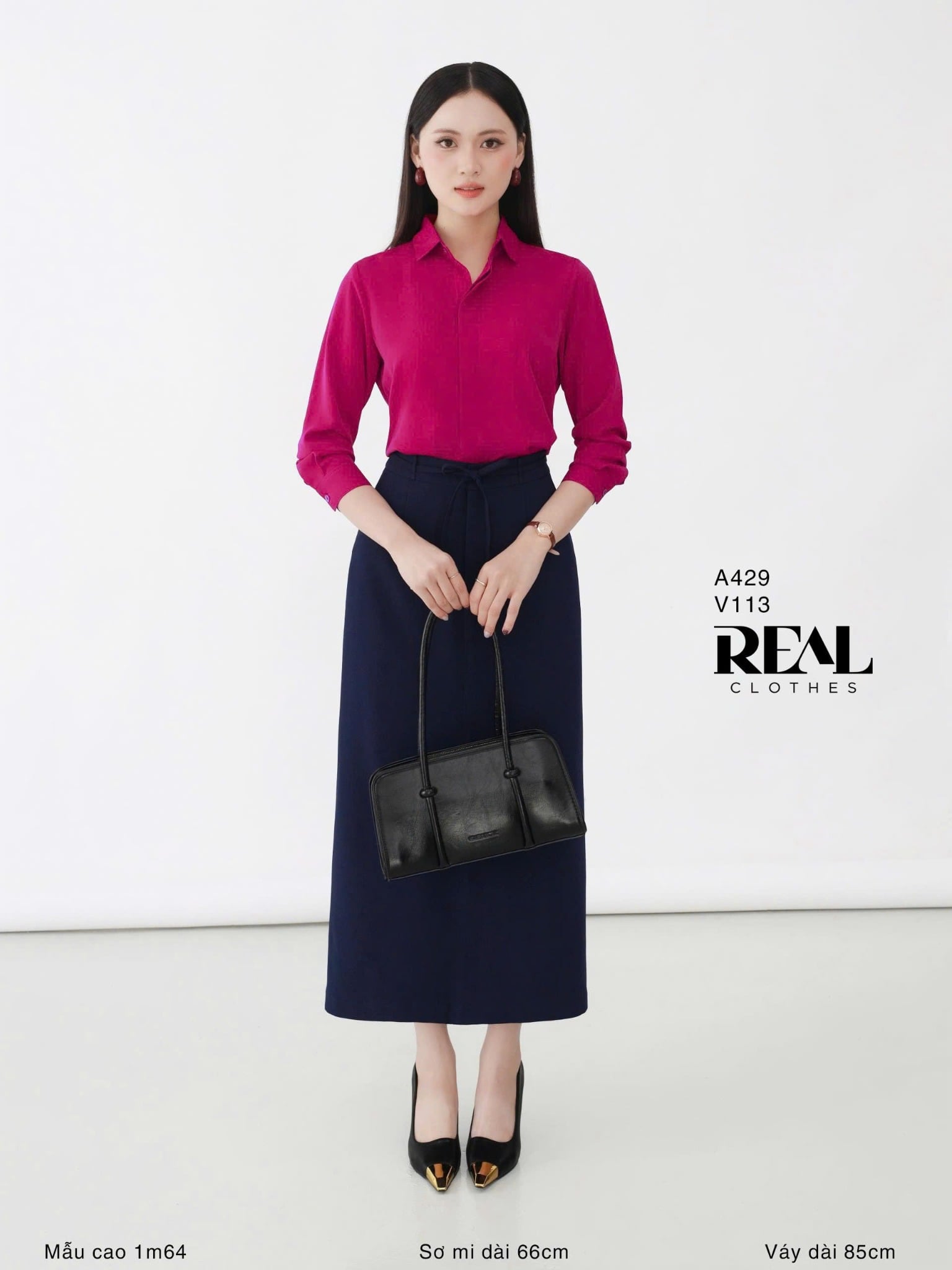 Váy suông xanh đen