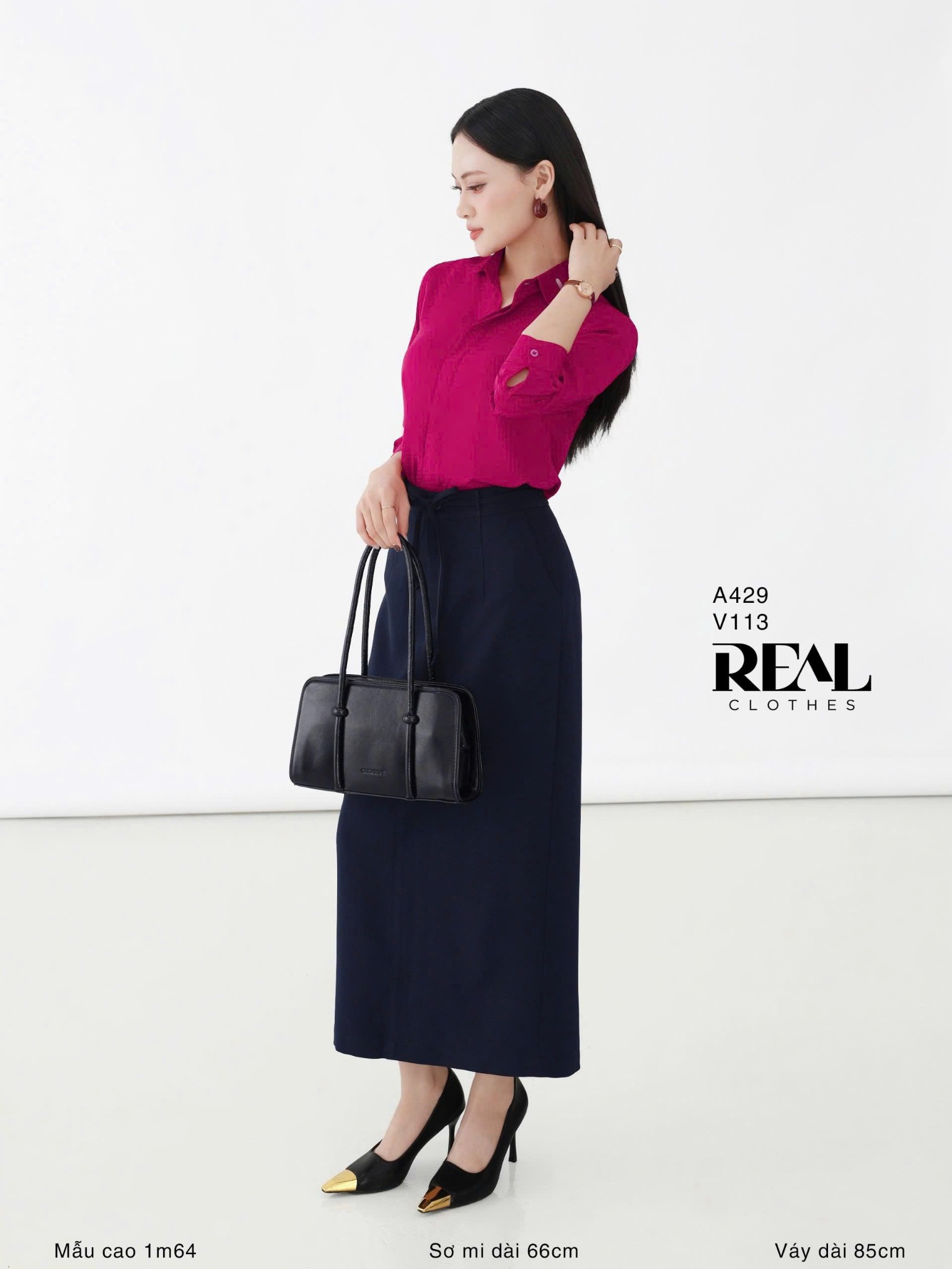 Váy suông xanh đen