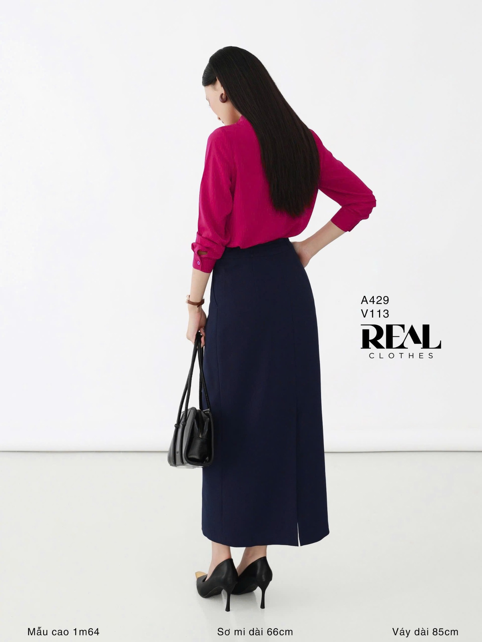 Sơ mi cổ mềm hồng cẩm