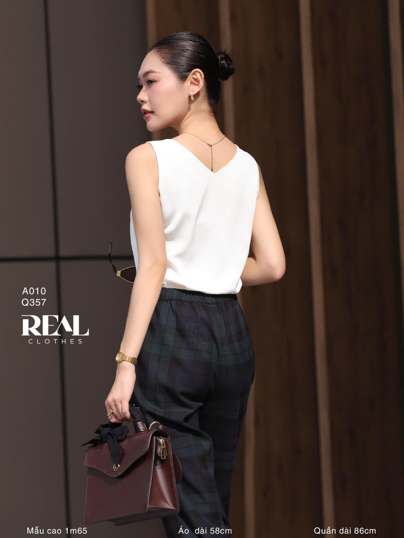 Quần lưng thun caro xanh lá SALE