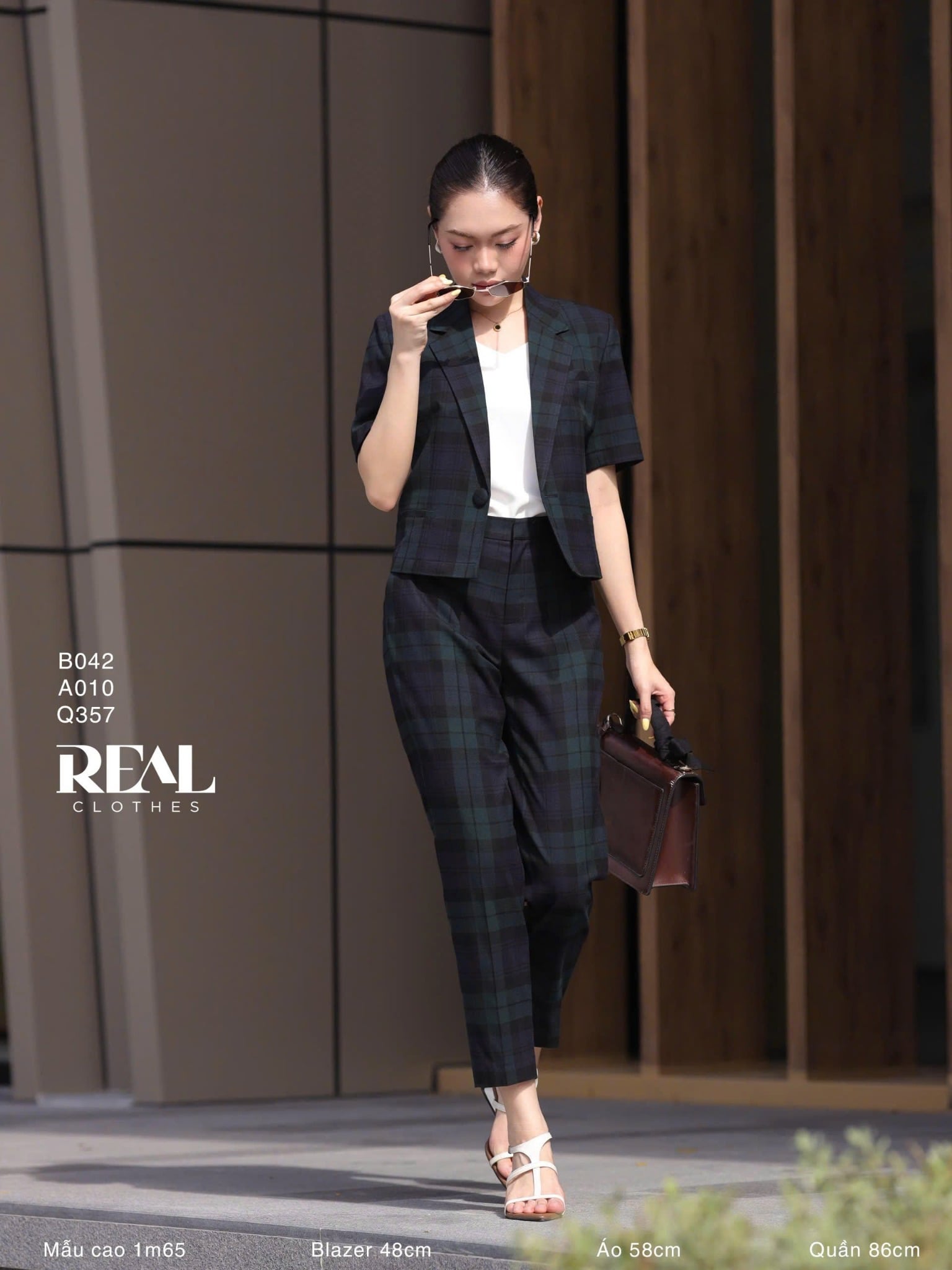 Quần lưng thun caro xanh lá SALE