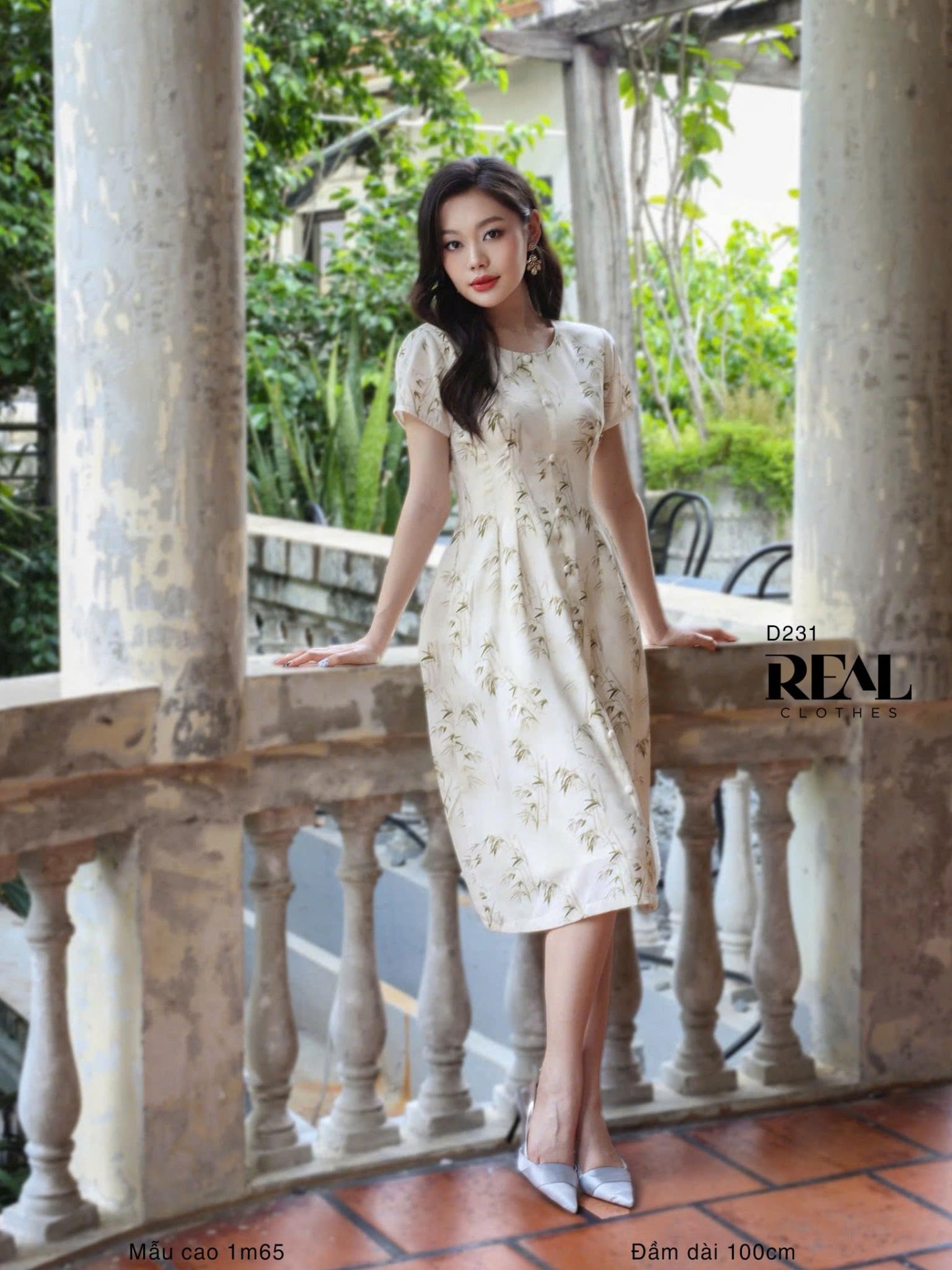 Đầm xếp eo bamboo xanh lá SALE