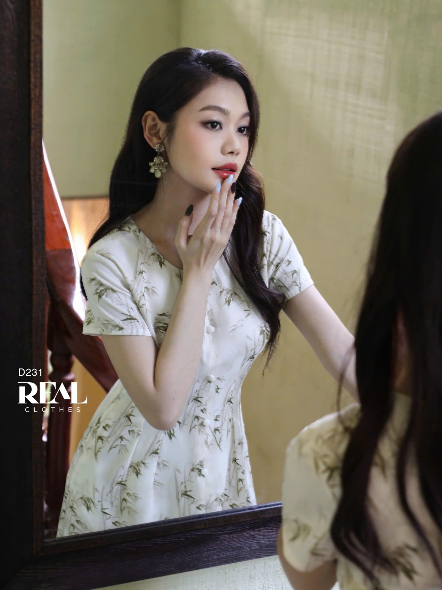 Đầm xếp eo bamboo xanh lá SALE