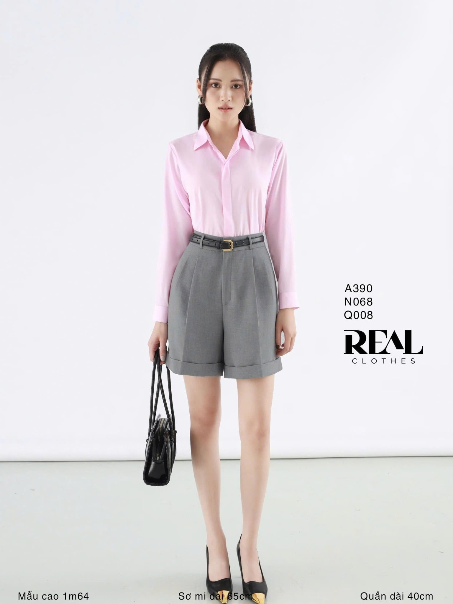 Sơ mi form rộng hồng