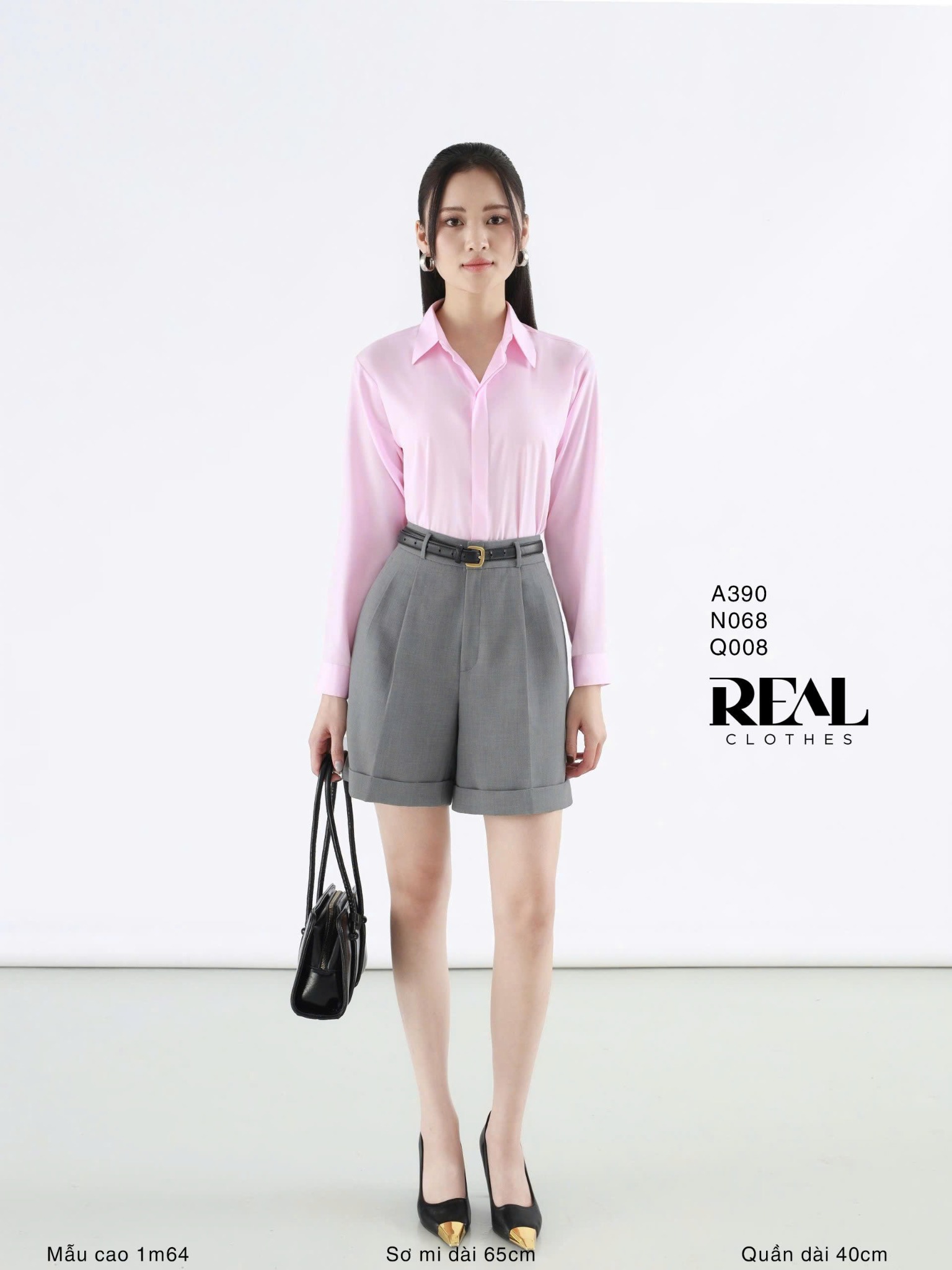 Sơ mi form rộng hồng