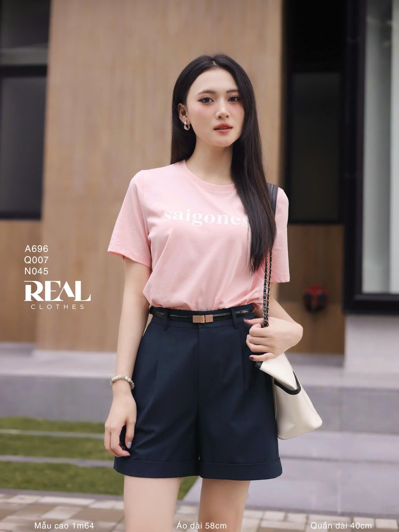  Áo thun cotton hồng SAIGON SALE 