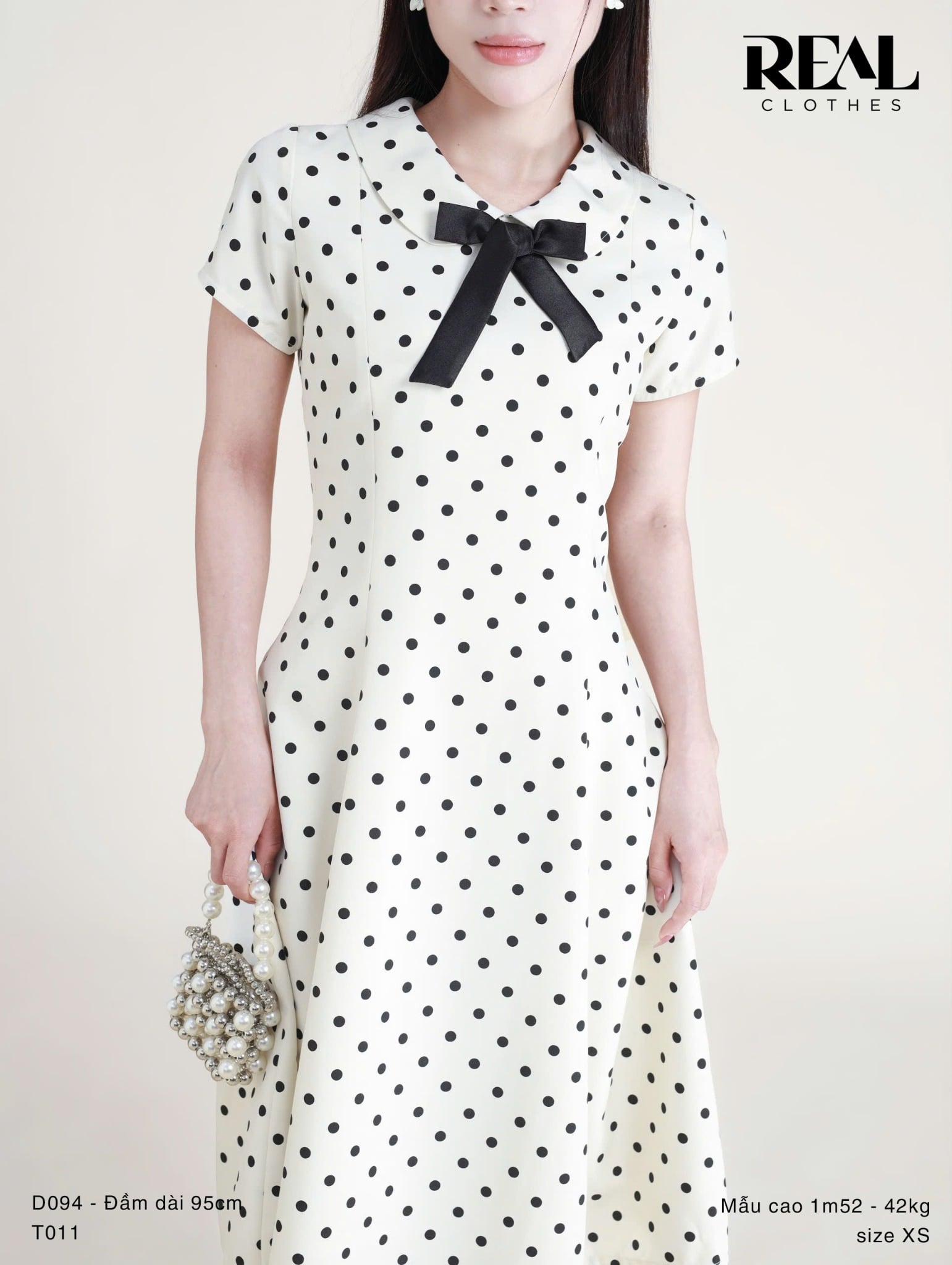 Đầm 8 mảnh cổ lá sen