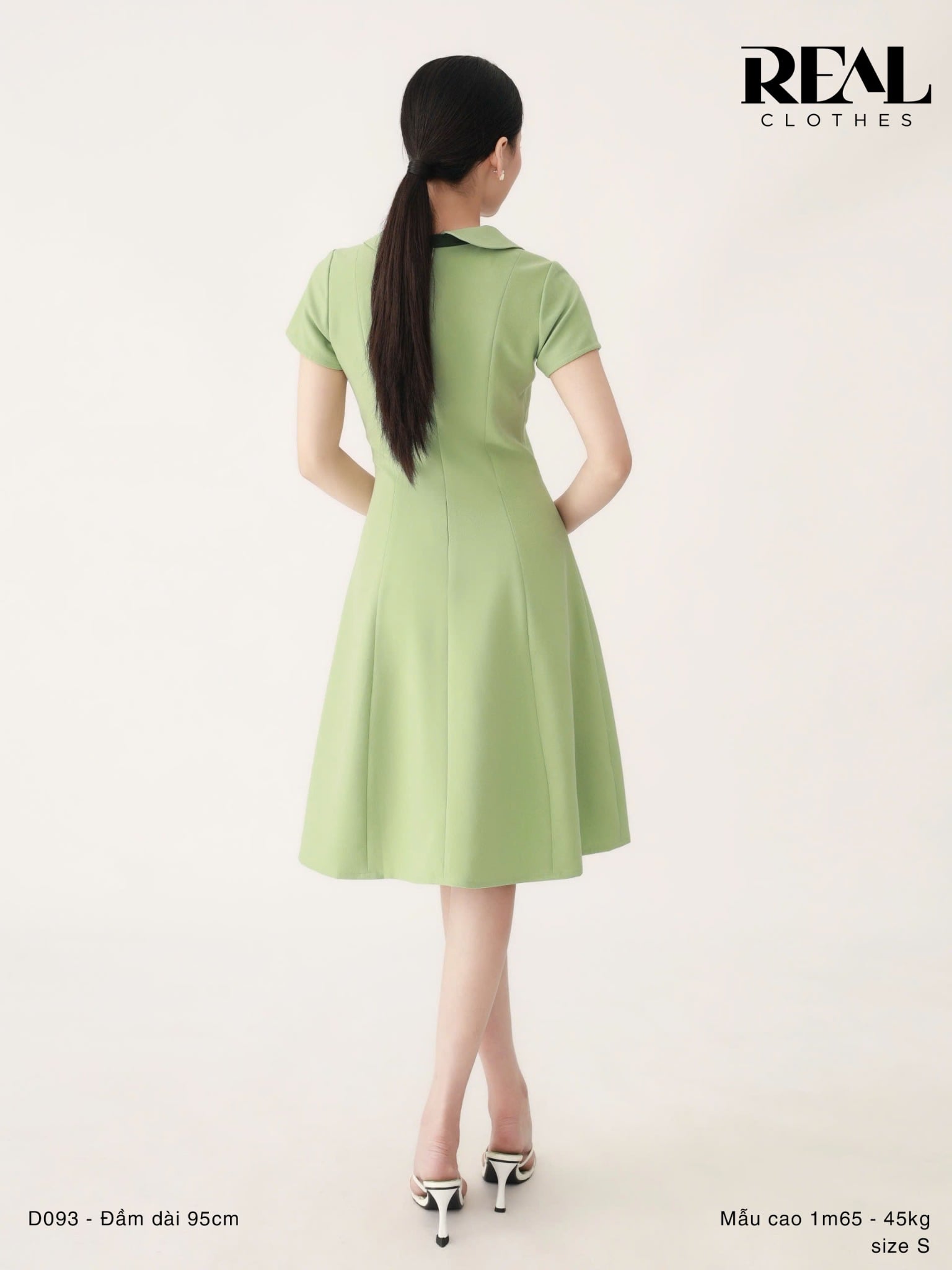 Đầm 8 mảnh cổ lá sen