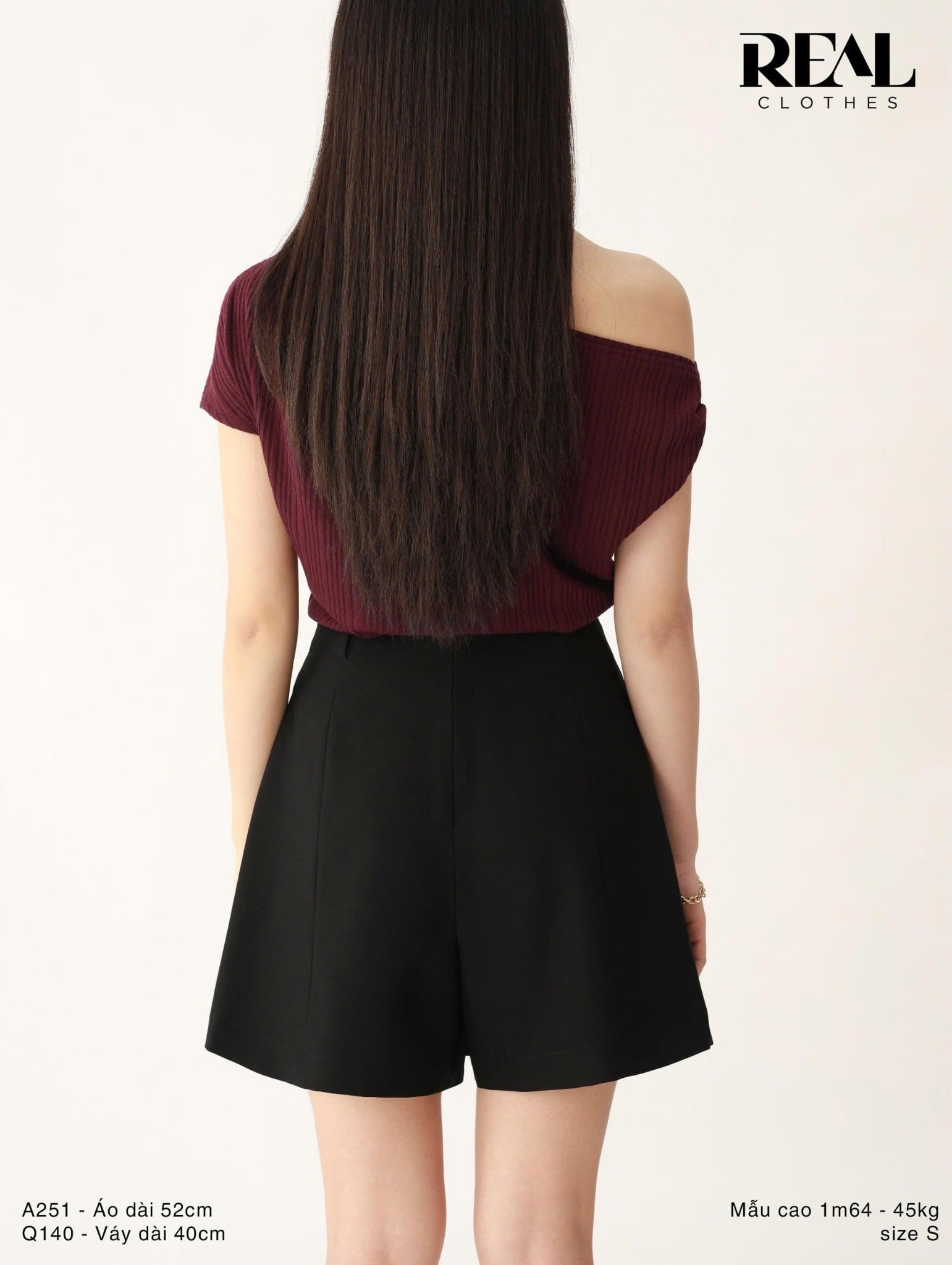 Áo lệch vai đỏ tím SALE