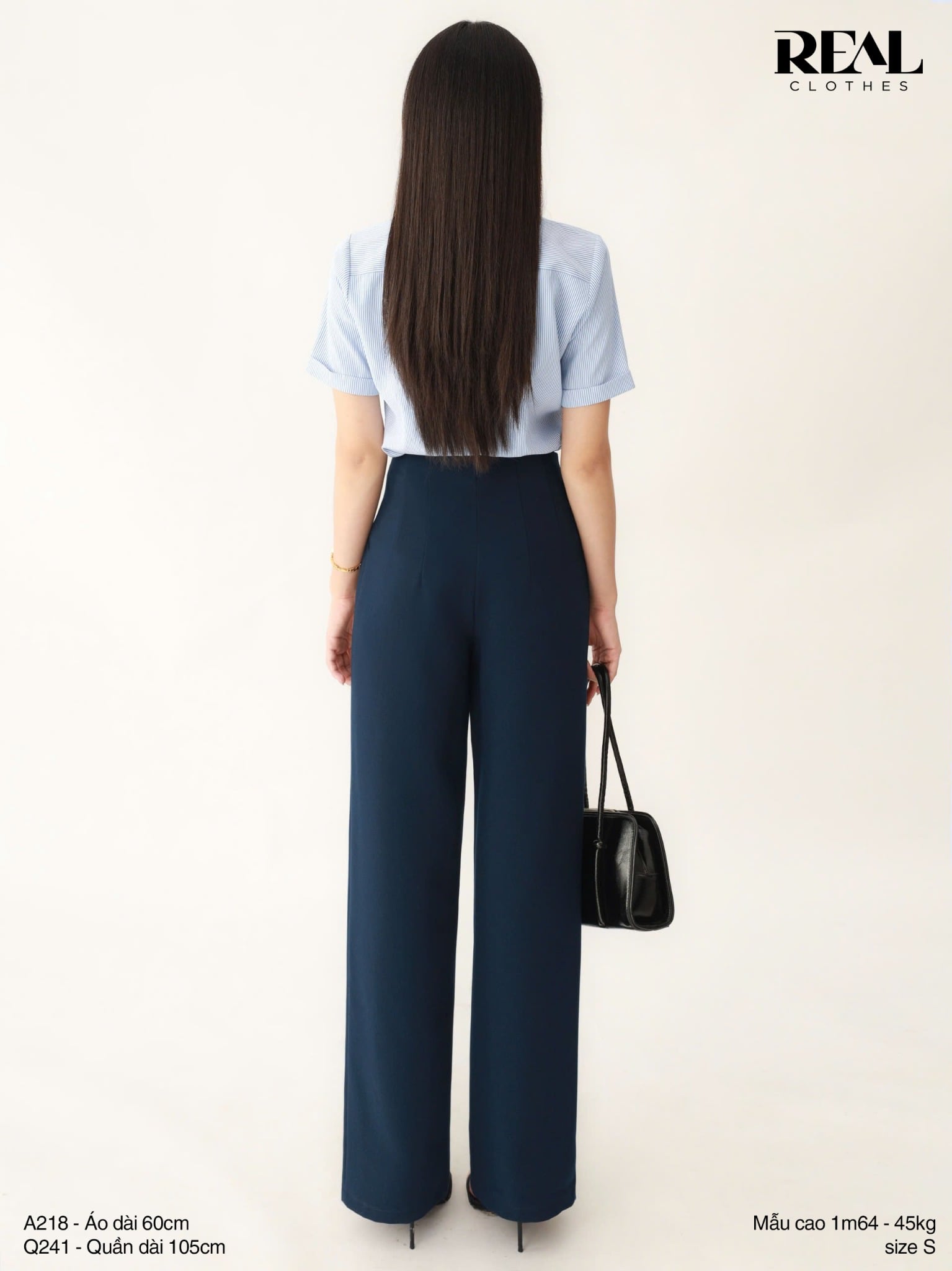 Quần suông Tokyo nút