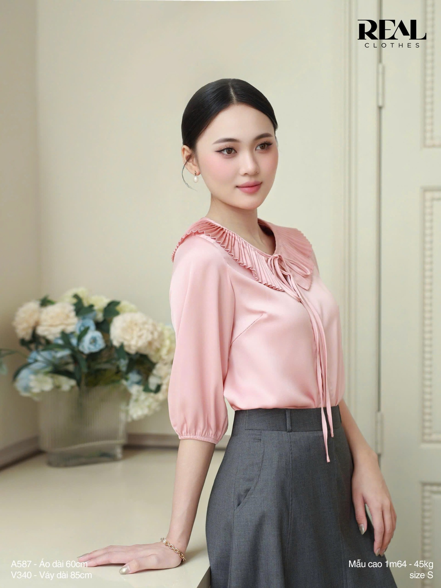 Váy Rachel xám đậm