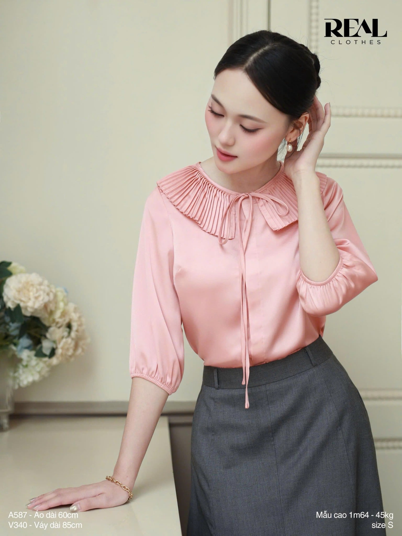 Váy Rachel xám đậm