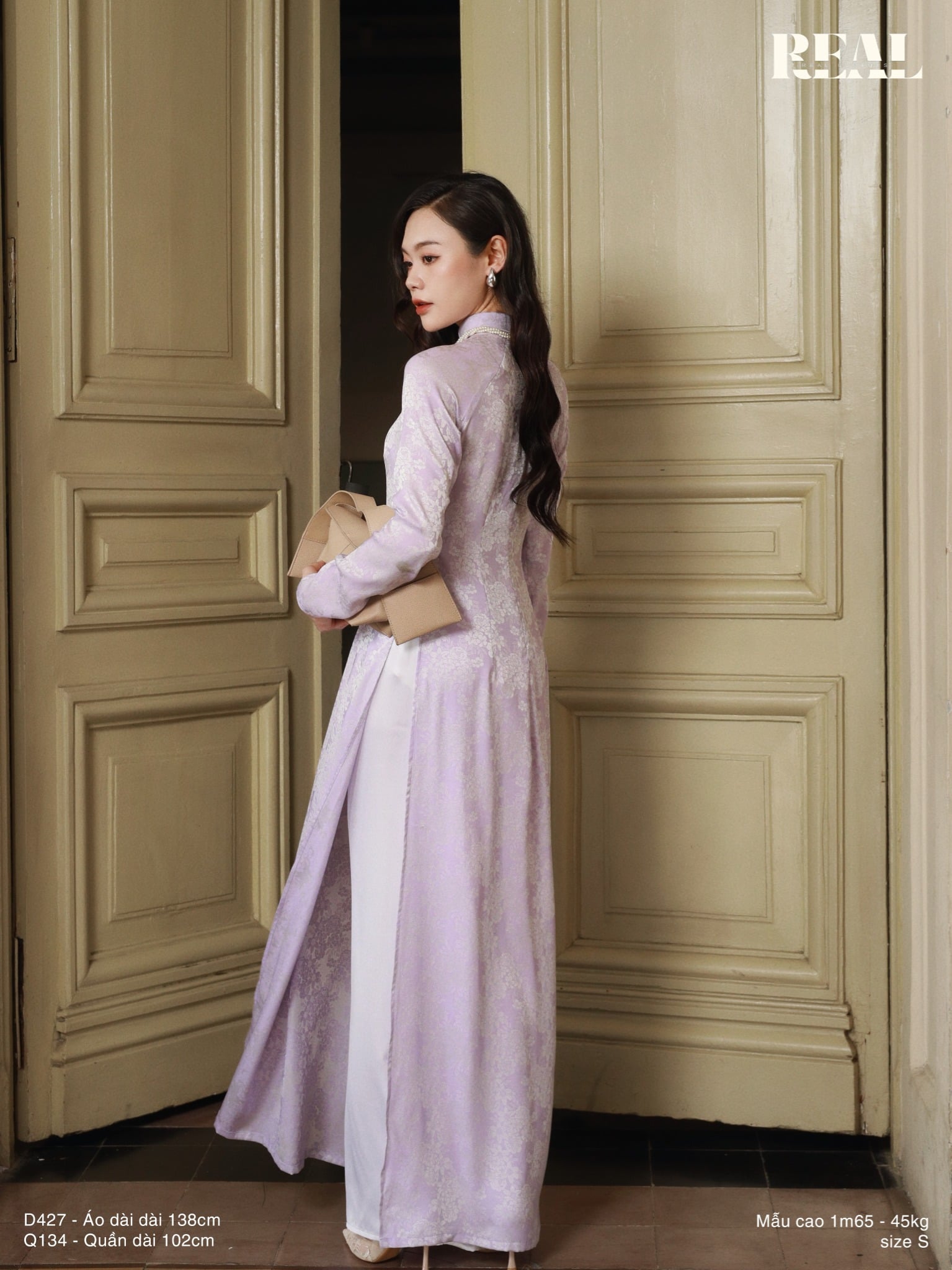 Áo dài truyền thống Nhã An tay dài