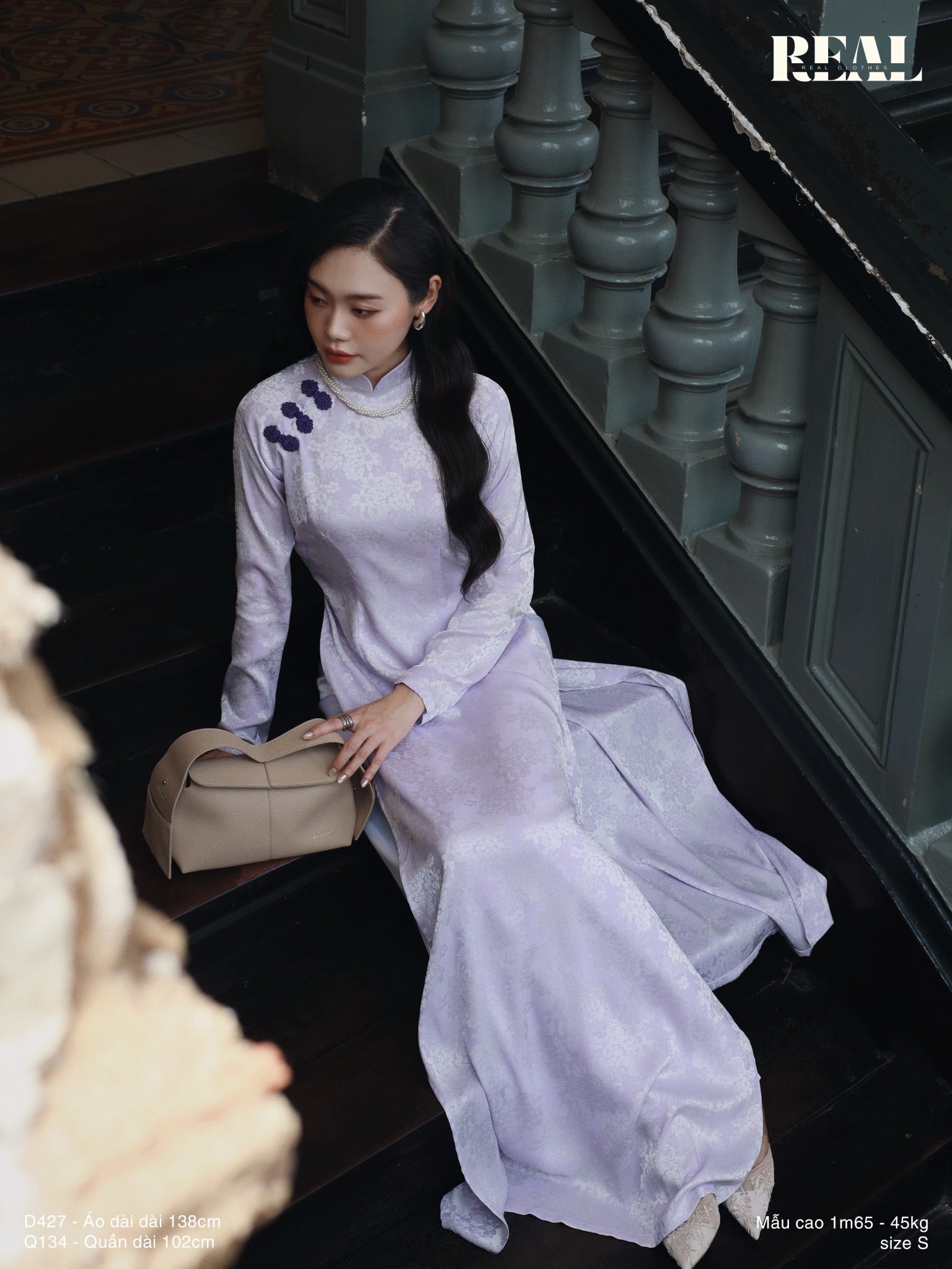 Áo dài truyền thống Nhã An tay dài